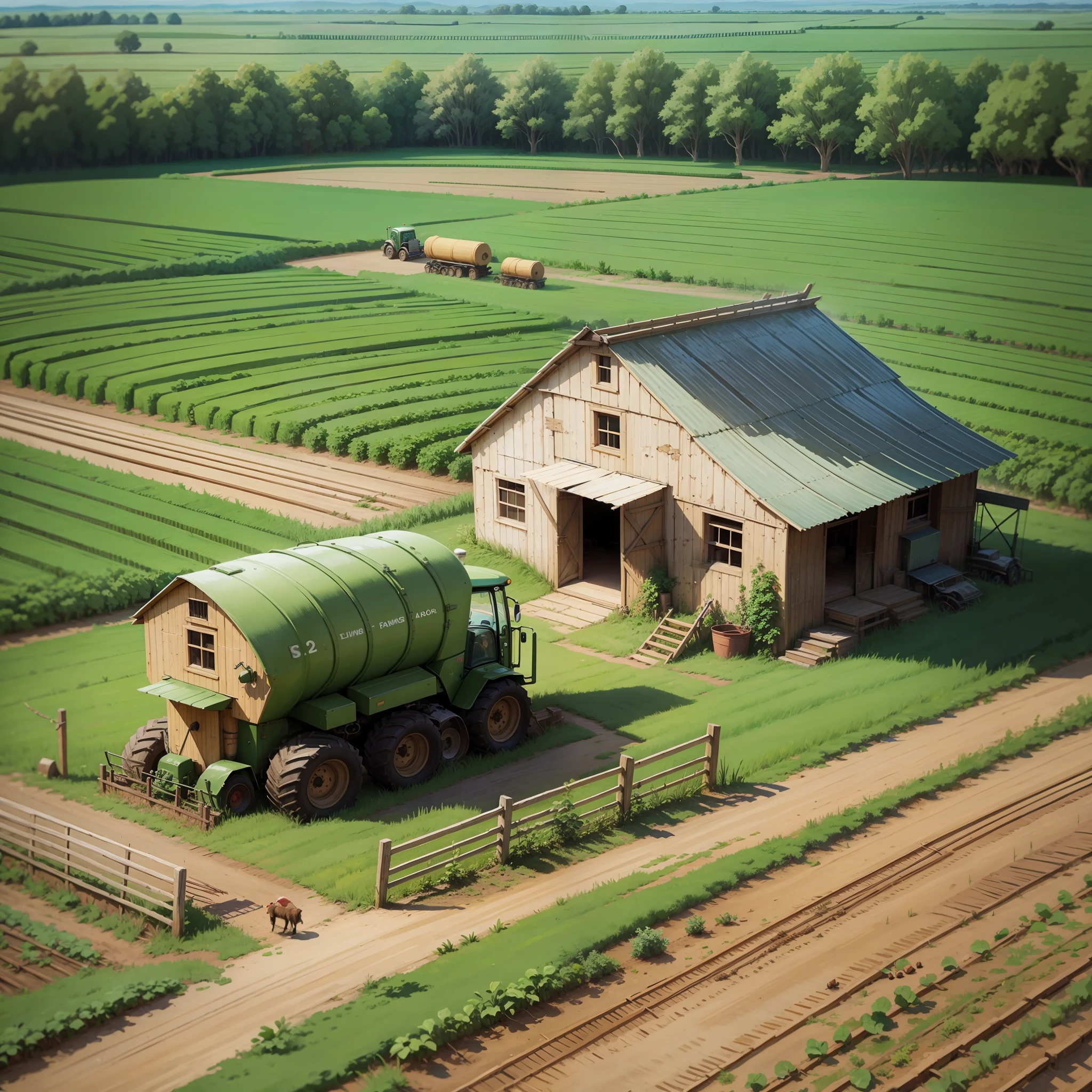 Farmer's farming illustration cartoon --auto --s2