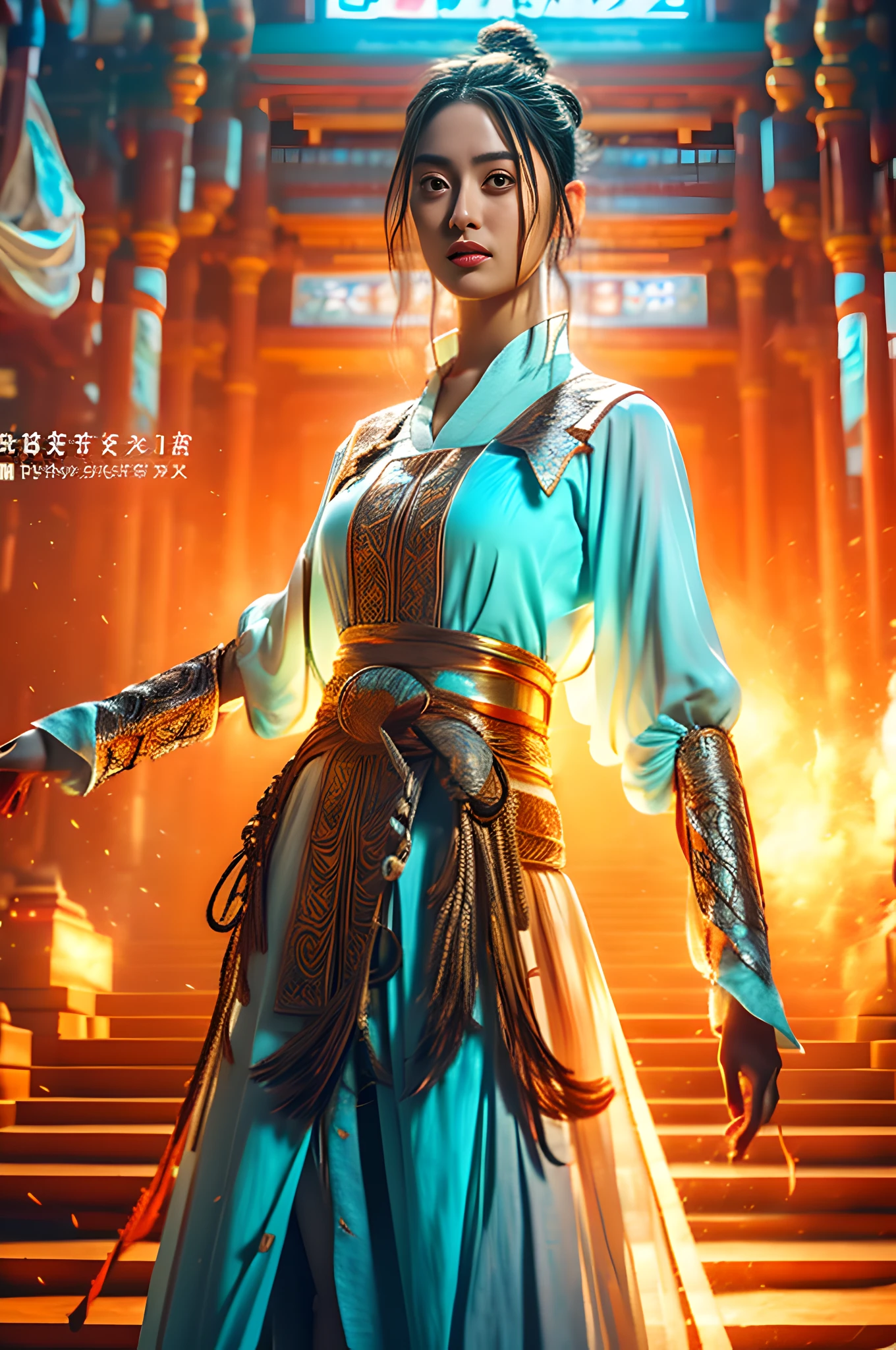 (8k, RAW photo, best quality, masterpiece:1.2), (realistic, photo-realistic:1.4), (extremely detailed CG unity 8k wallpaper), 1 girl solo, dance, dunhuang_dress, dunhuang_style, dunhuang_background,