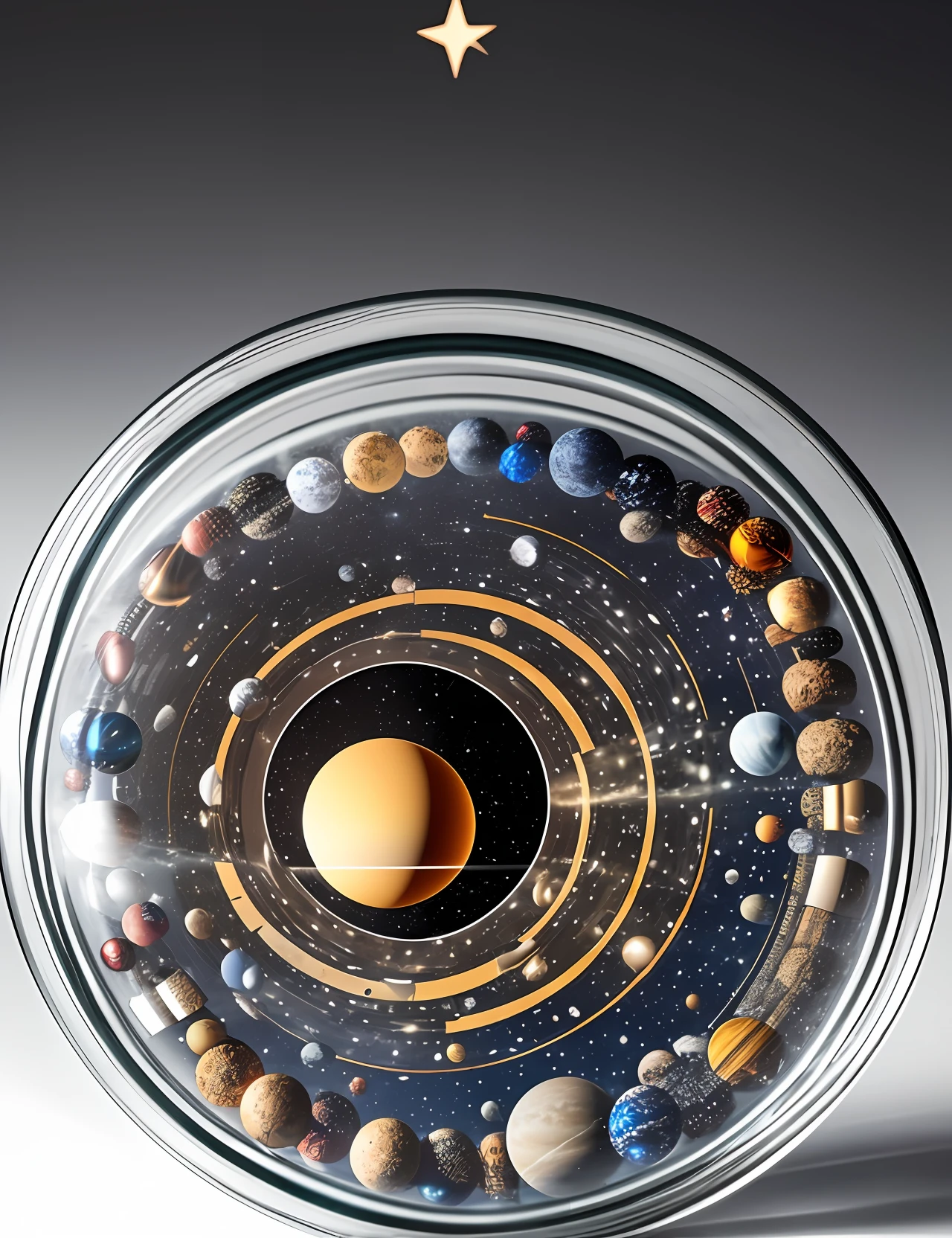 Knolling: Solar system inside a glass jar --auto --s2