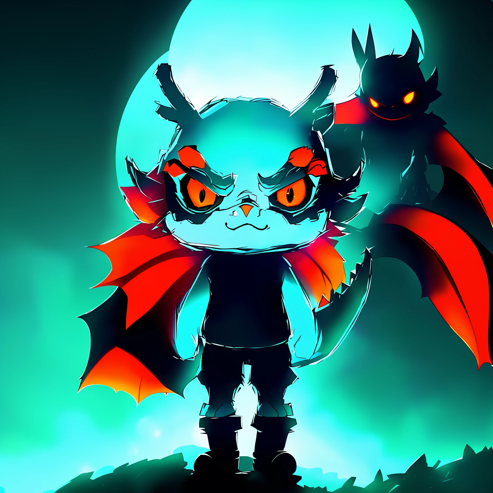 Cartoon a little dragon in an orange jacket standing in the field, official art, wallpaper! , cute characters, official illustrations, greg], asriel dremour, inspired by Prue, underground stories, cute cartoon characters, wallpapers - 1 0 2 4, official fan art, cute, official screenshot, 🍁 portrait of a hollow knight