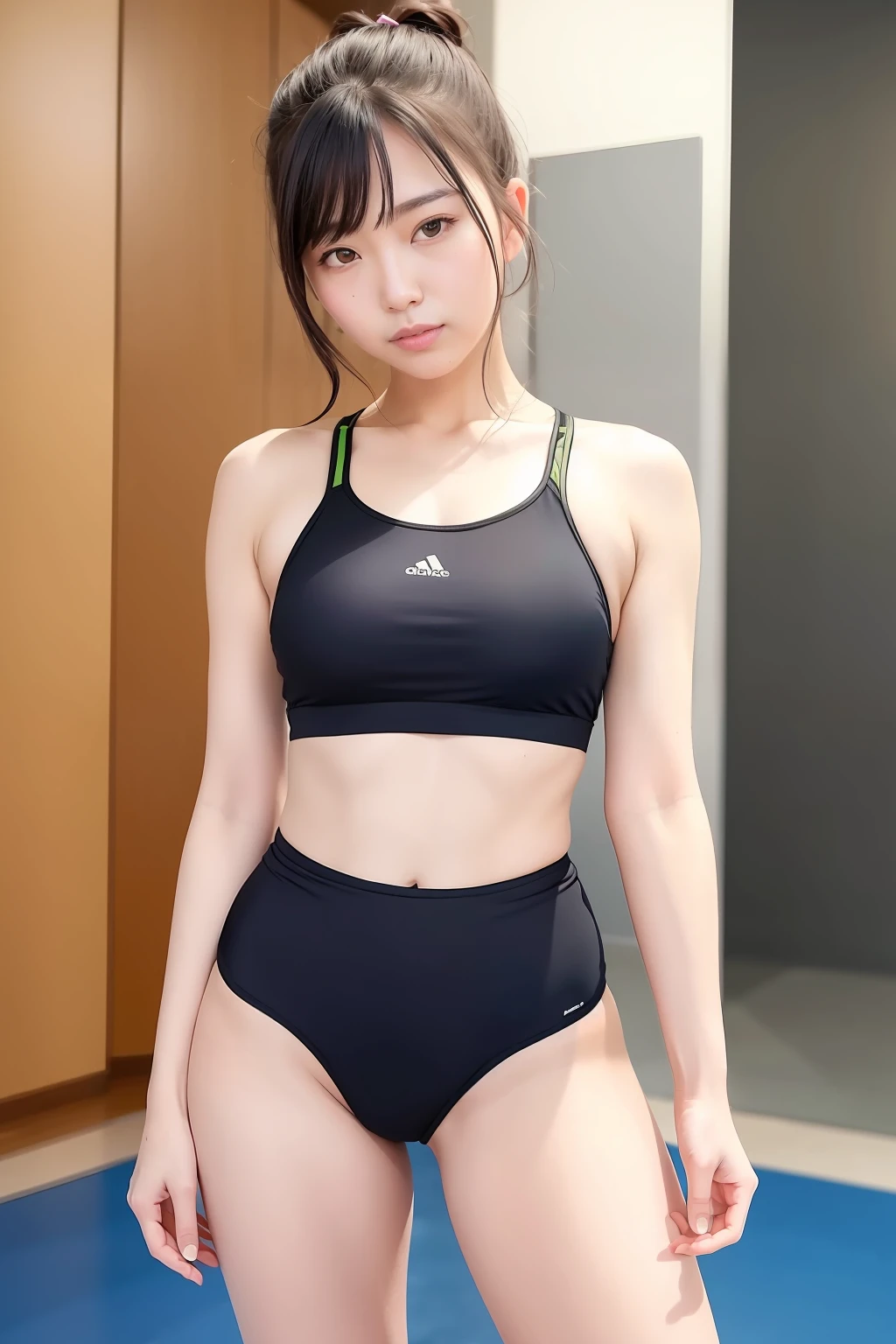 Highest Quality
Masterpiece
Ultra-high image quality
Mikako Tabe
Seductive style
Gym clothes
Wearing bloomers
swimsuit