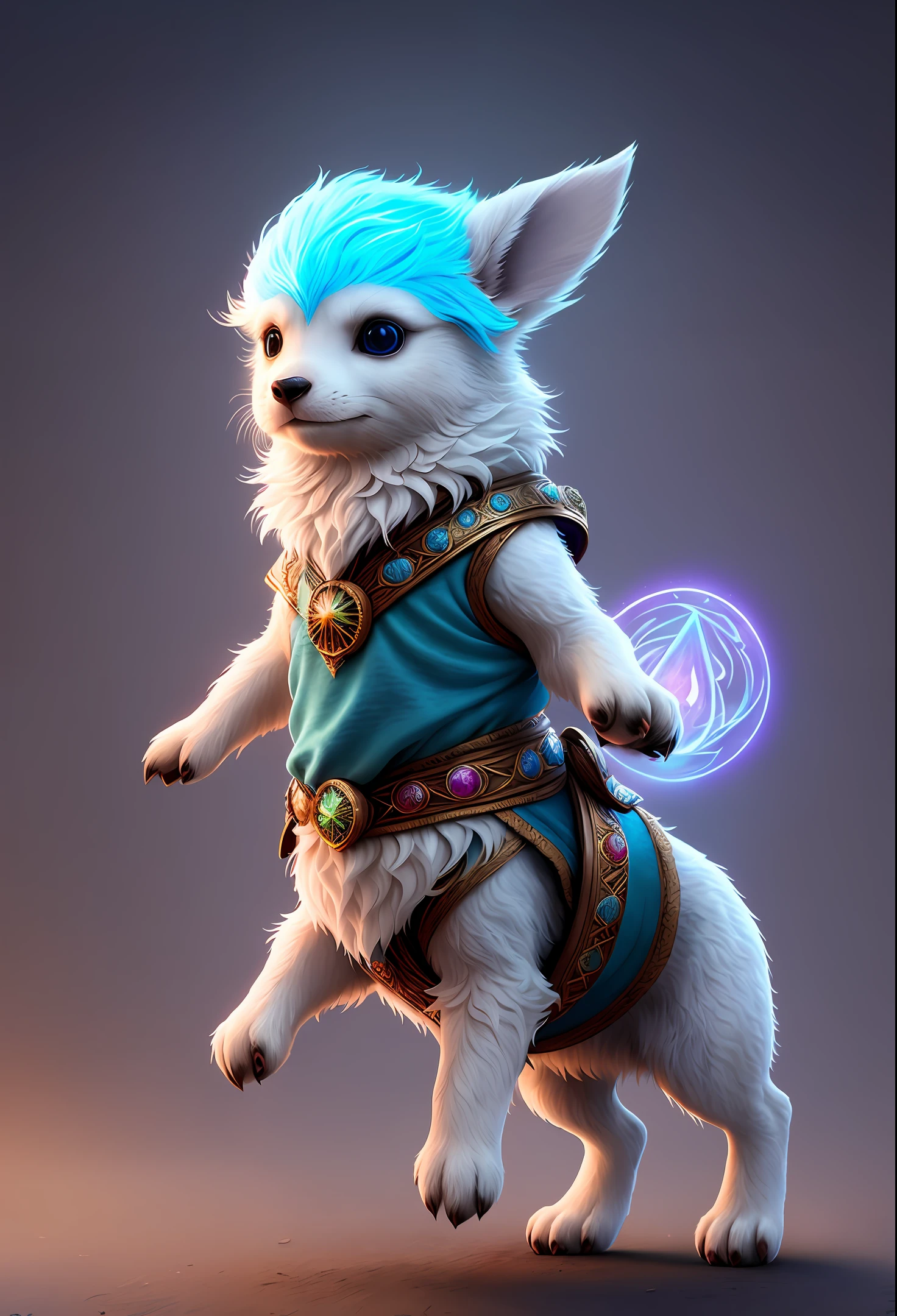 Cute and magical mystical creature, realistic 8k concept art