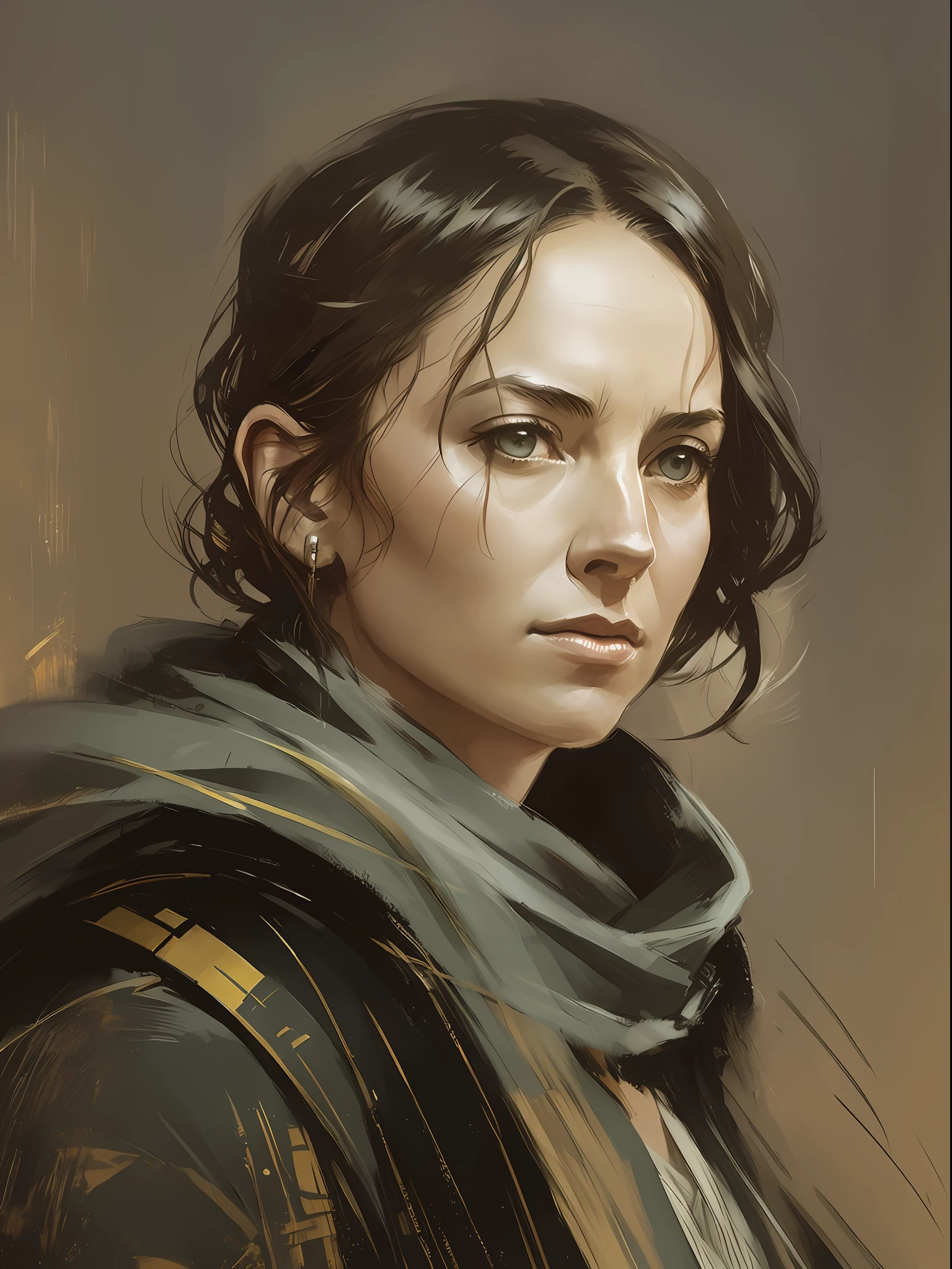 A Star Wars’s Jedi Grandmaster in the style of Mark Demsteader