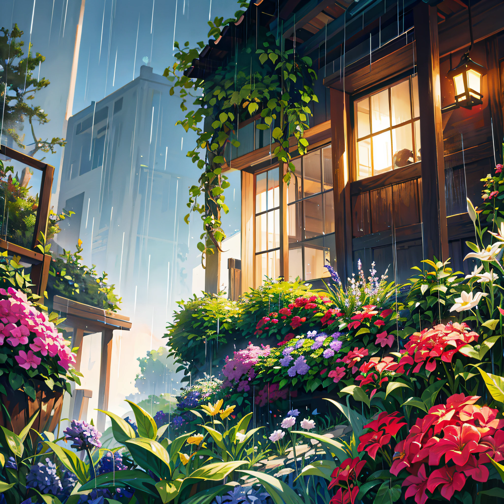 raining garden