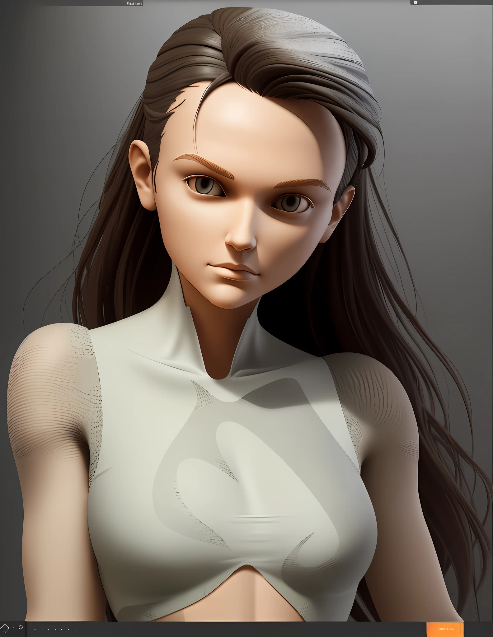 Create a basic 3D mesh, aligned with the head and body of the person in the photo.
Use the photos as a reference to sculpt a detailed 3D version of the person.