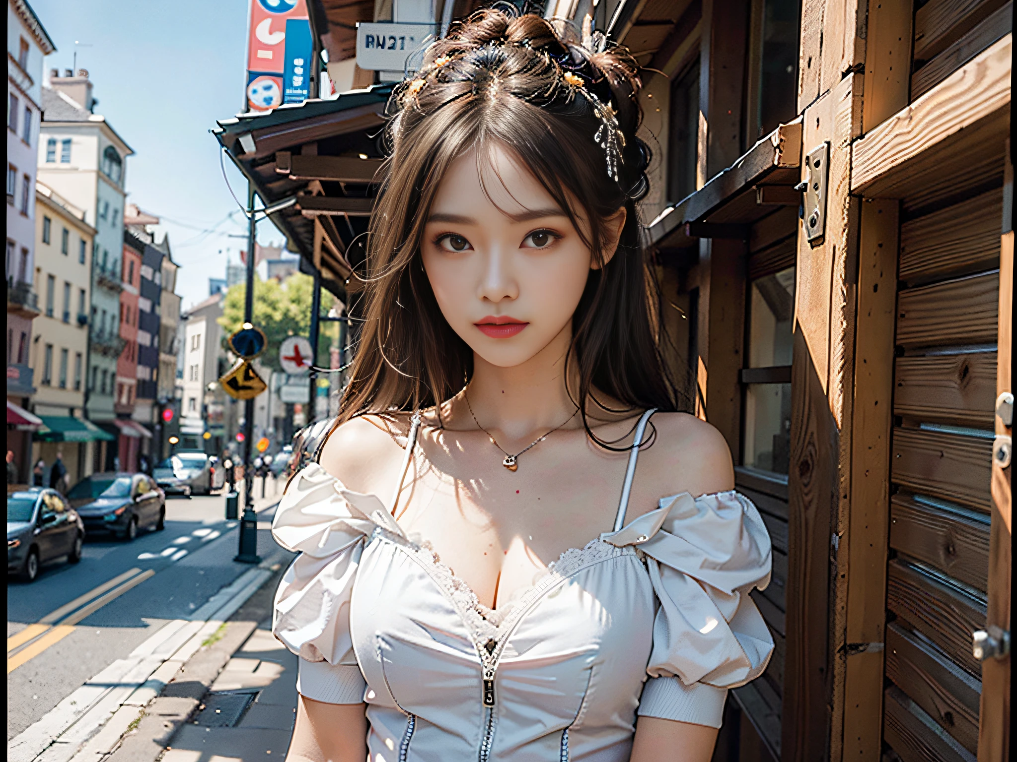 Best quality,masterpiece,ultra high res,(photorealistic:1.4),1girl,shoulder,charming,Looking at the camera,