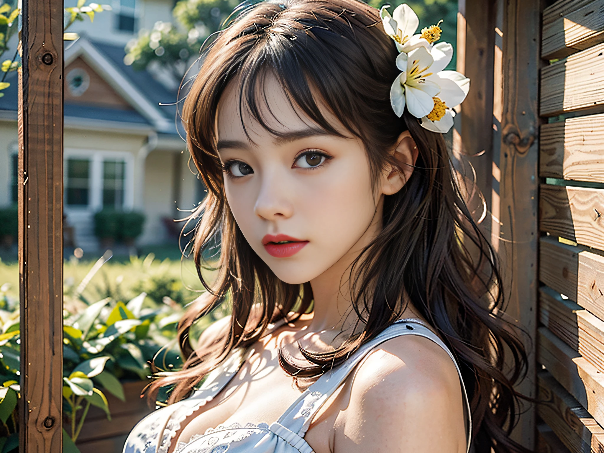 Best Quality, Masterpiece, Ultra High Resolution, (Realistic: 1.4), 1 Girl, Shoulders, (Upper Body), Charming, Looking at the Camera,
