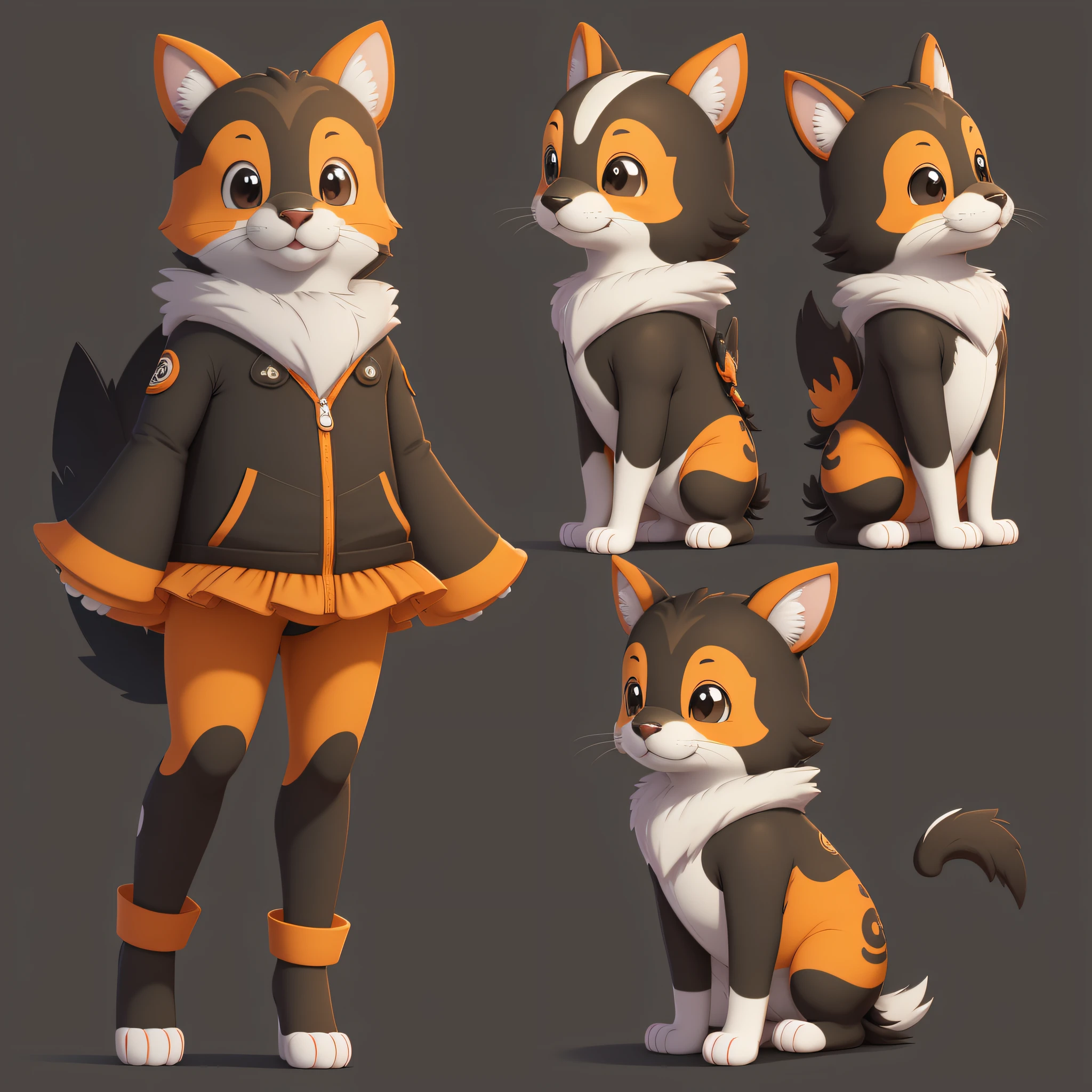 Name: [Baratinho]
Physical appearance: A cheerful pet with a friendly cuddly that conveys confidence. It has predominantly orange, black and white colors, in harmony with the brand's visual identity
Personality: [avatar personality, such as friendly, creative, inspiring, etc.]
Artistic style: [ In 3d front and standing, should appear the paws]
Skills: [smart and funny]
Story: [Always happy and content ready to help people find everything they need for a fair price] --auto --s2