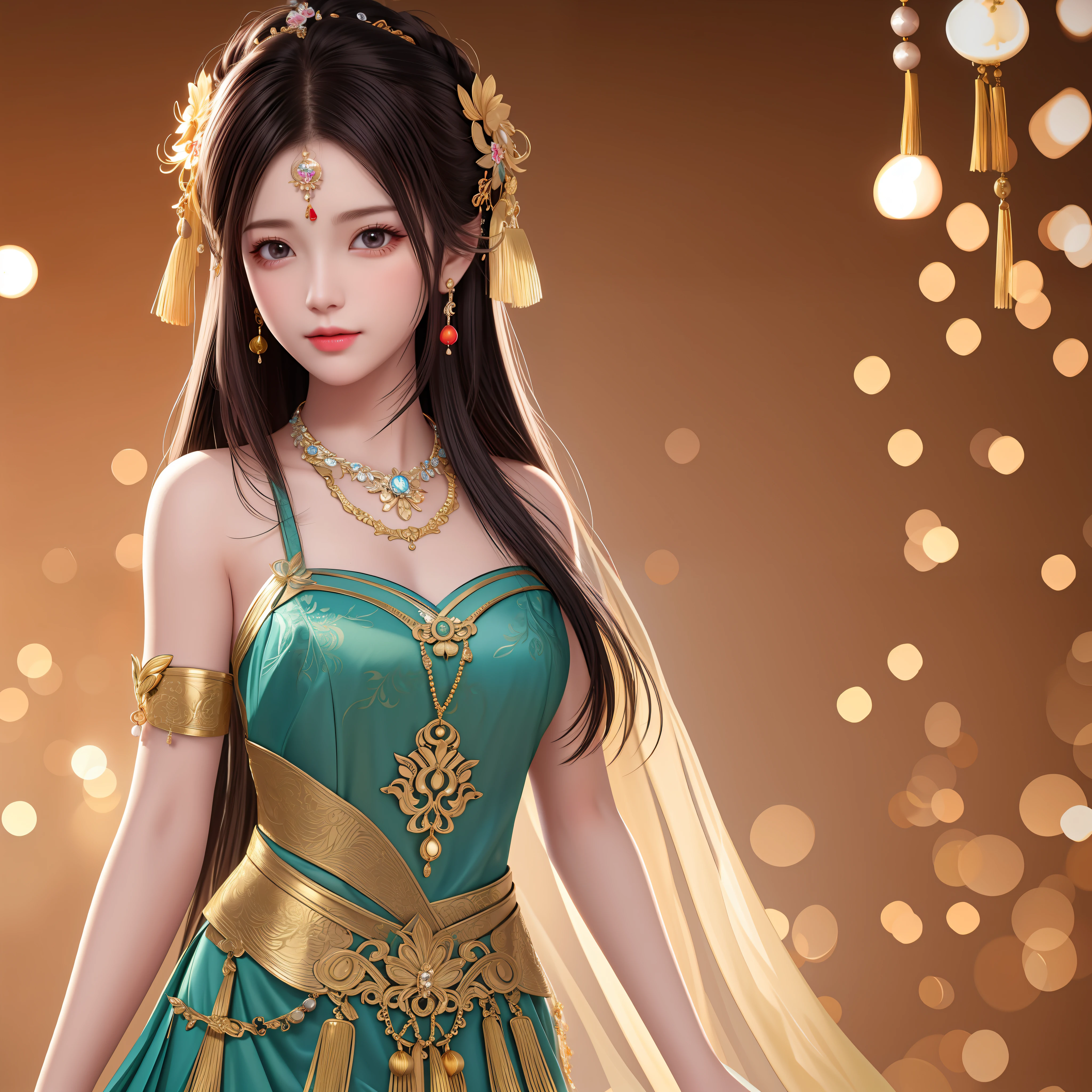 best quality, masterpiece, highres, 1girl,china dress,hair ornament,necklace, jewelry,Beautiful face,upon_body, tyndall effect,photorealistic, dark studio, rim lighting, two tone lighting,(high detailed skin:1.2), 8k uhd, dslr, soft lighting, high quality, volumetric lighting, candid, Photograph, high resolution, 4k, 8k, Bokeh,