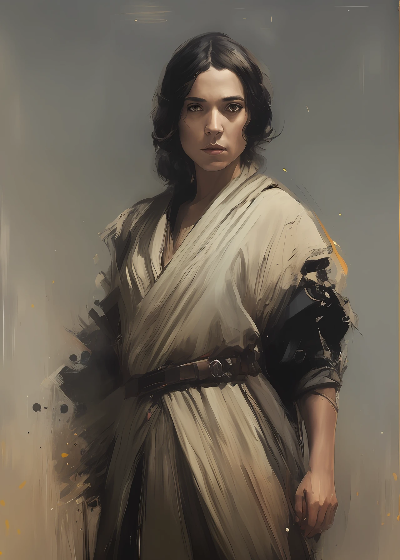 A Star Wars’s Jedi Grandmaster in the style of Mark Demsteader --auto --s2