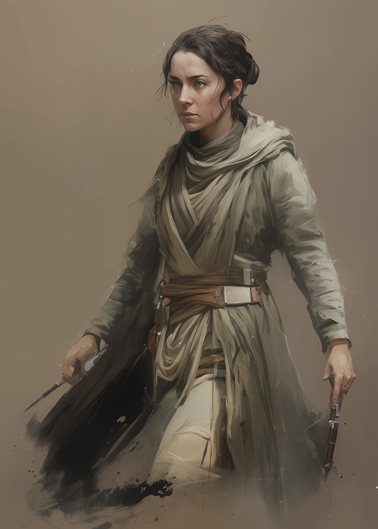 A Star Wars’s Jedi Grandmaster in the style of Mark Demsteader --auto --s2