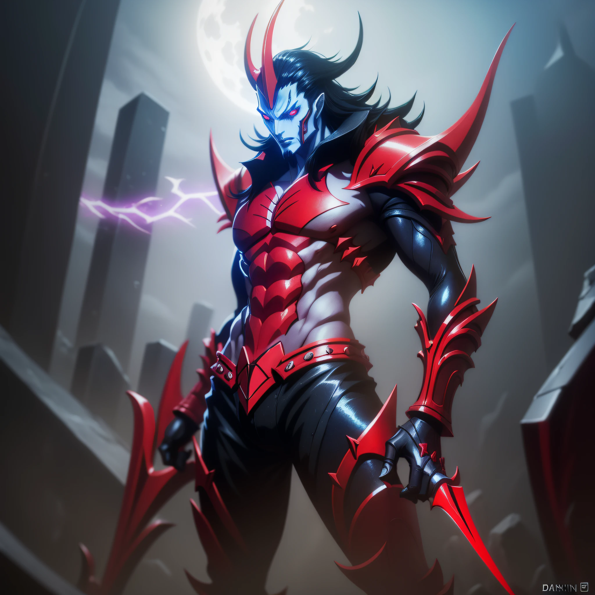 man , red eyes ,style (aatrox league of legends) ,darkin