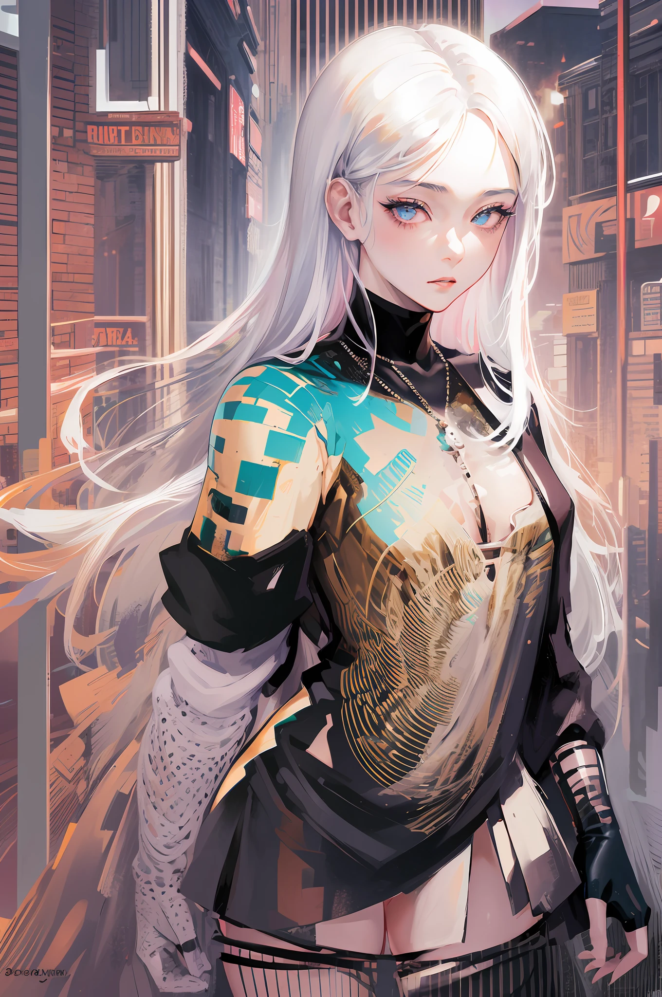 anime girl with white hair and black clothes posing naked, extremely detailed artgerm, detailed digital anime art, artgerm on artstation pixiv, guweiz on pixiv artstation, guweiz on artstation pixiv, fanart best artstation, :: rossdraws, trending on artstation pixiv, rossdraws 2. 5