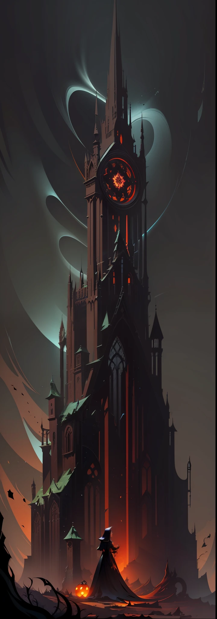 ((centered)), ((vector art)), (T-SHIRT DESIGN), colorful, (solid background), ((ready to print)), (fantasy), (detailed), (((flat vector art))), dark magic splash, dark, gothic theme, fantasy art, Adobe Illustrator, focused on the character, 4K resolution, a pumpkin in the middle of a dark wood --auto --s2