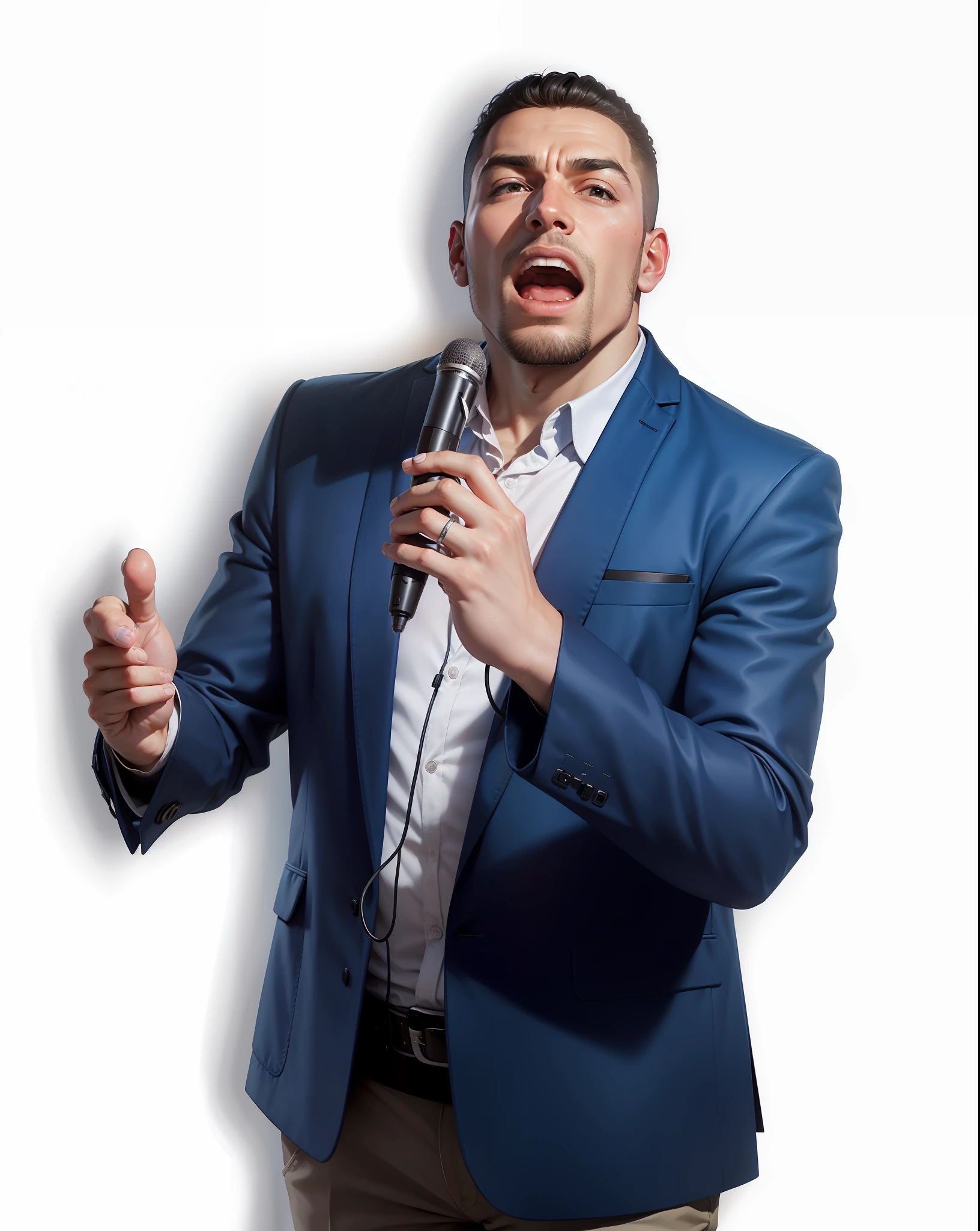 place a wireless microphone in your left hand --auto --s2
