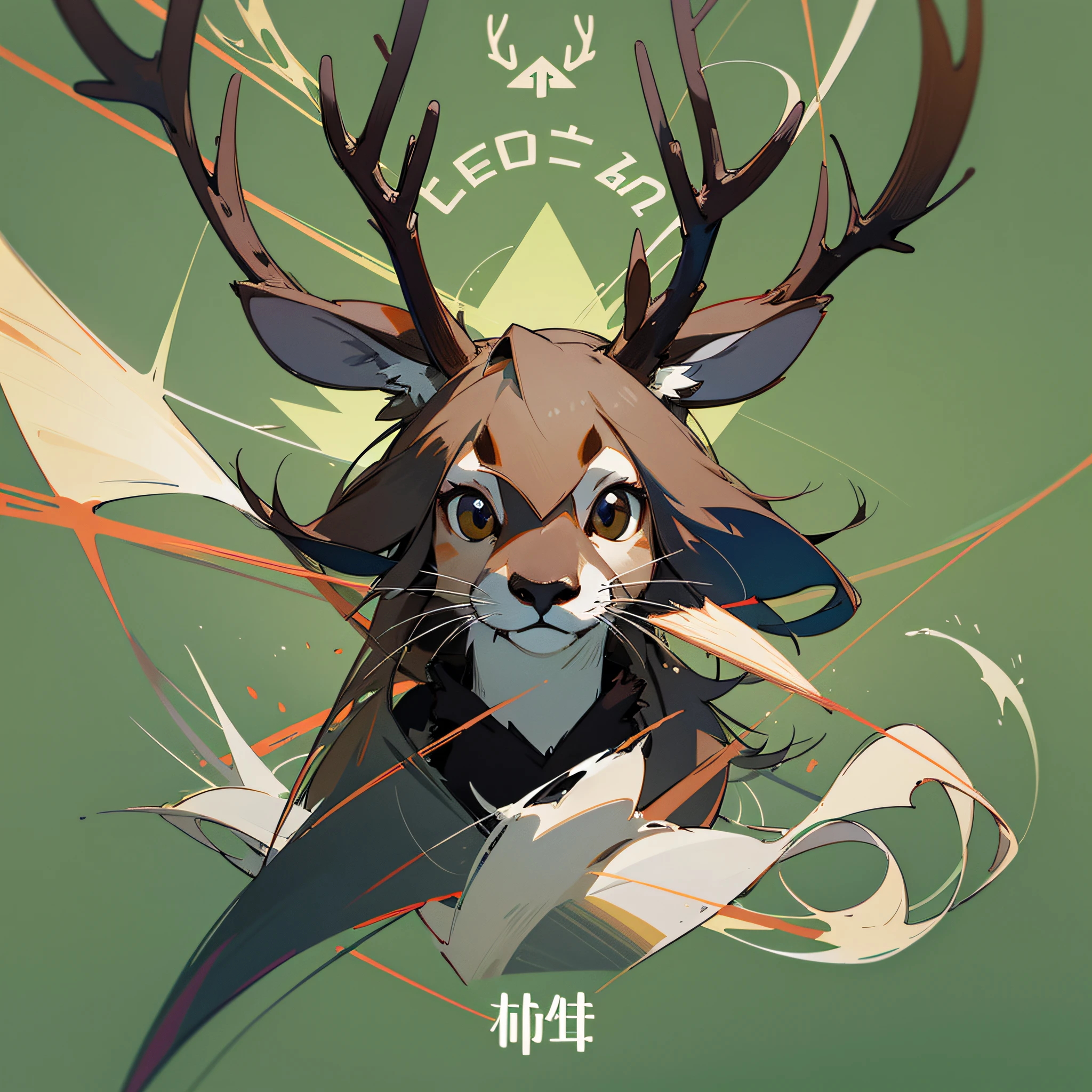 LOGO, using the characteristic shape and details of the deer to express the image of the deer, adding "deer girl" or other related brand text, cute, simple, unique, --auto --s2