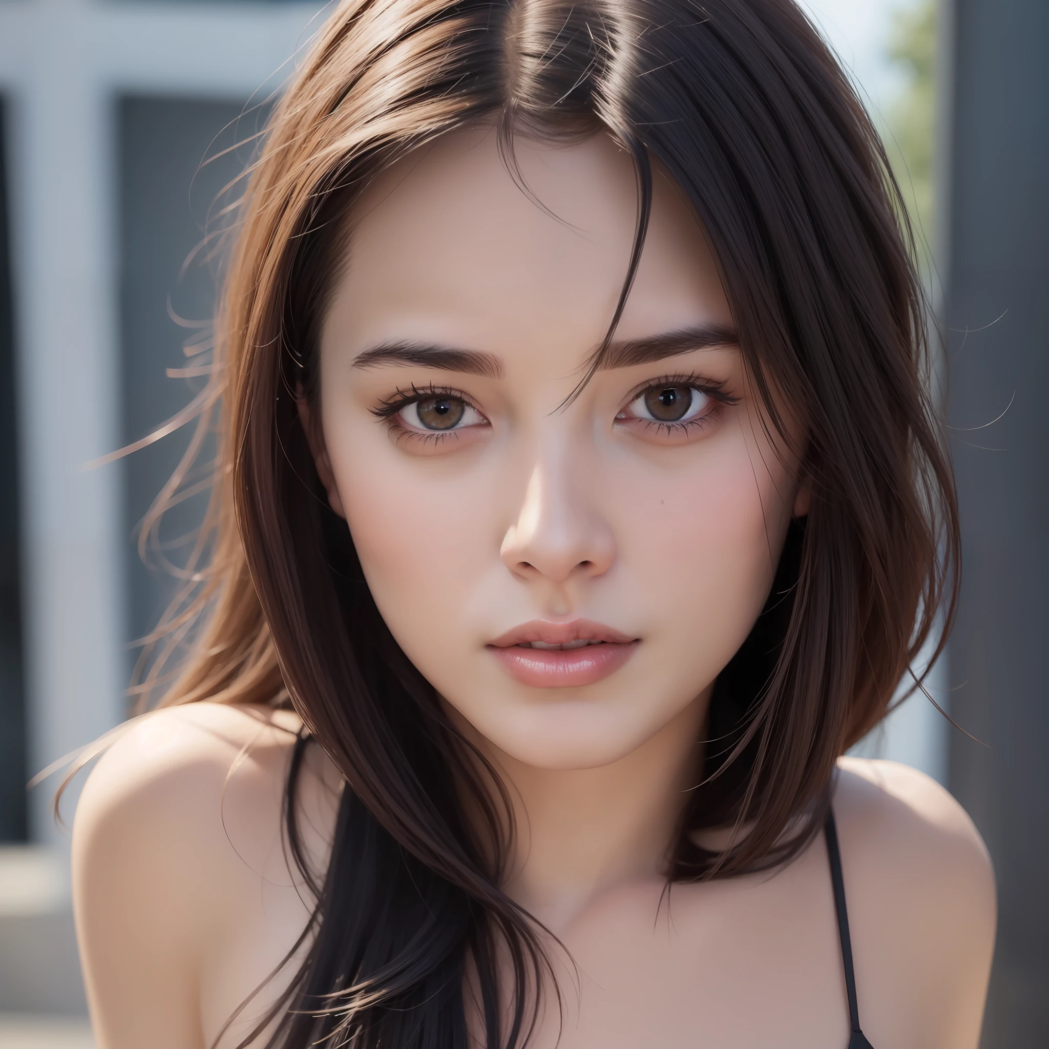 (8k, best quality, masterpiece:1.2),(realistic, photo-realistic:1.37),ultra-detailed,beautiful devil,upper body,face the front,looking at viewer,wearing black,