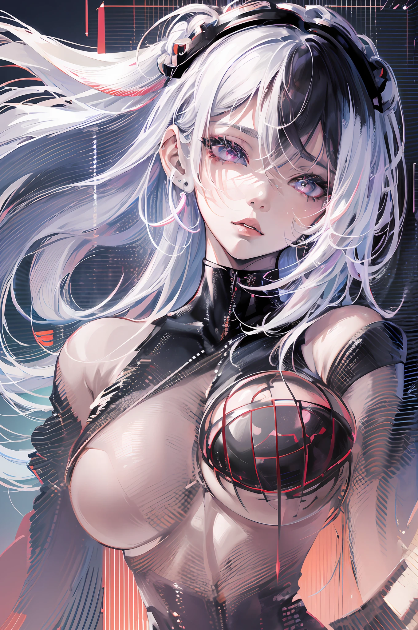 anime girl with white hair and black clothes posing naked, extremely detailed artgerm, detailed digital anime art, artgerm on artstation pixiv, guweiz on pixiv artstation, guweiz on artstation pixiv, fanart best artstation, :: rossdraws, trending on artstation pixiv, rossdraws 2. 5