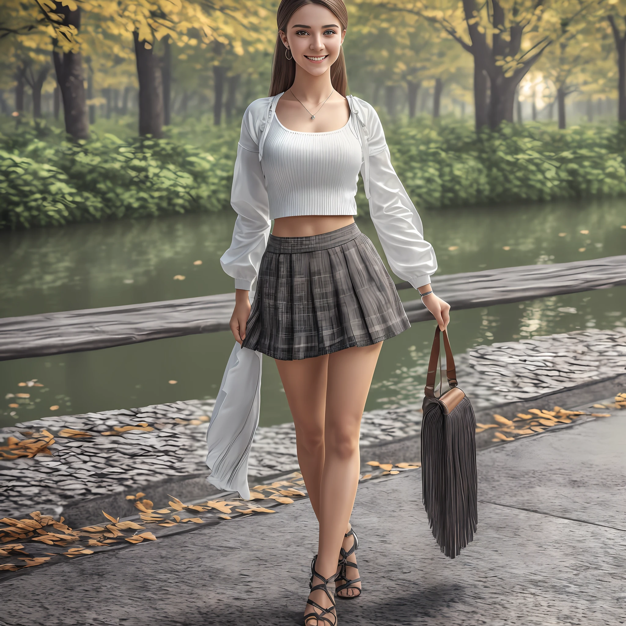 (masterpiece), best quality, realistic, ultra-detailed CG, 8k HDR wallpaper, portrait of a beautiful 23-year-old Hungarian girl named Bobungda Tuni, wearing a skirt, full-body pose, eye-catching smile on her face, isolated from the background, alone, single image --auto --s2
