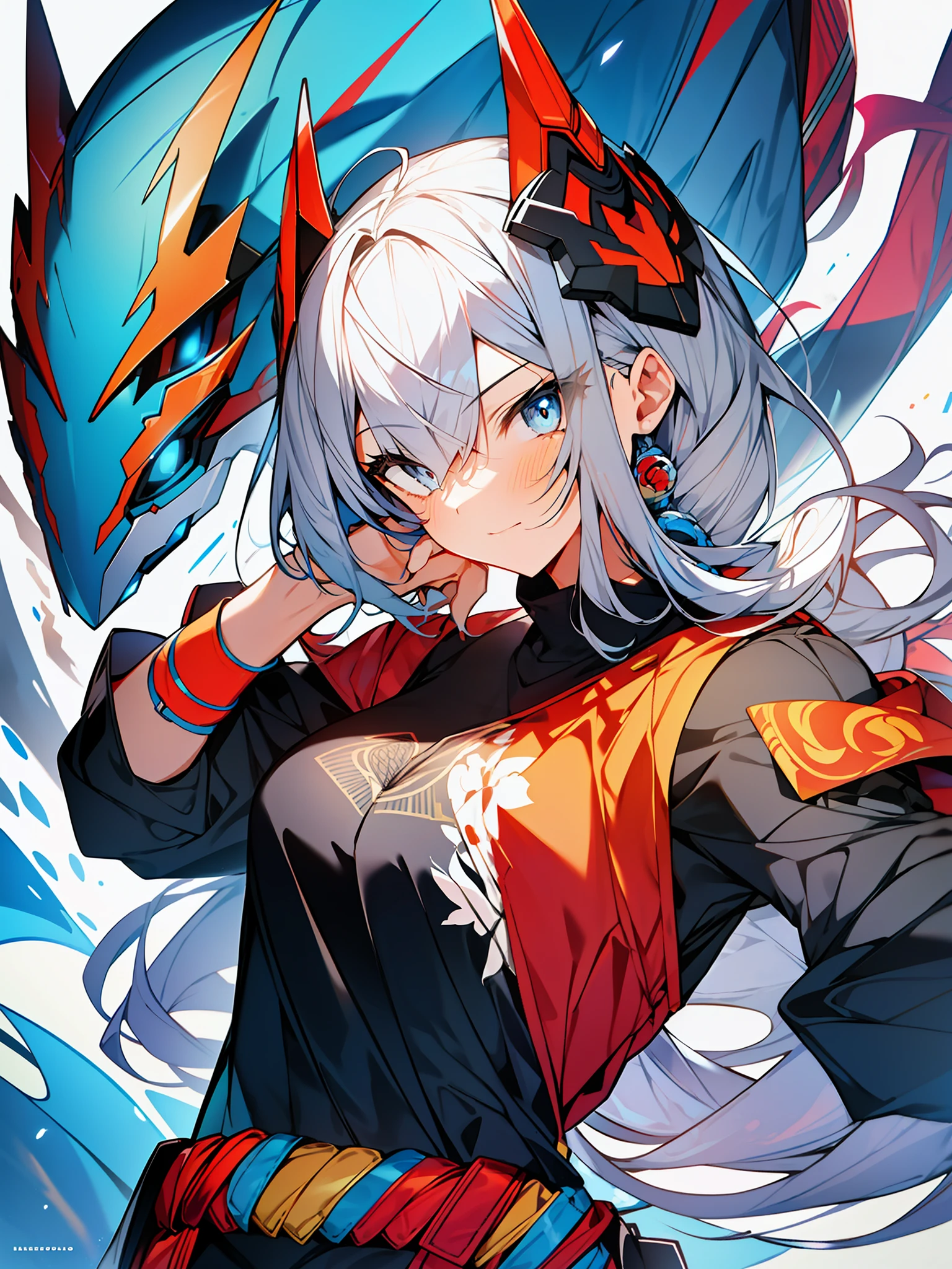 3girls, excellent lighting, sidelighting, (curvy: 1.2), vhsKeeper, background, mixed-language_text, Japanese graffiti letters, GUILTY GEAR -STRIVE style perfect(flat color: 1.3), (magazine_cover: 1.4), (multicolored_background: 1.3), striped_background, card_background, :: comix style by joe madureira :: , perfect and detailed, ultra detailed shirt with abstract design, with Japanese graffit print on the sides of the dress,  image of full-body women fighting alongside you with powerful dragons versus alien creature full of tentacles, with immersive effects, hover effect, background graffiti style tribal tattoo with vibrant colors "ultra HDR" detailed and with focus effect, (masterpiece: 1.2, best quality),(Finely detailed eyes and detailed face with long eyelashes:1.3), in various full-body attack poses,  (cute background: 1.2),futuristic costume, super detailed circular metals Clinging to the arms and pants, fantastic paintings