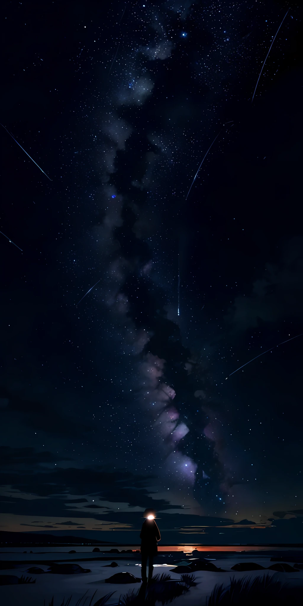 Dark sky with bright stars