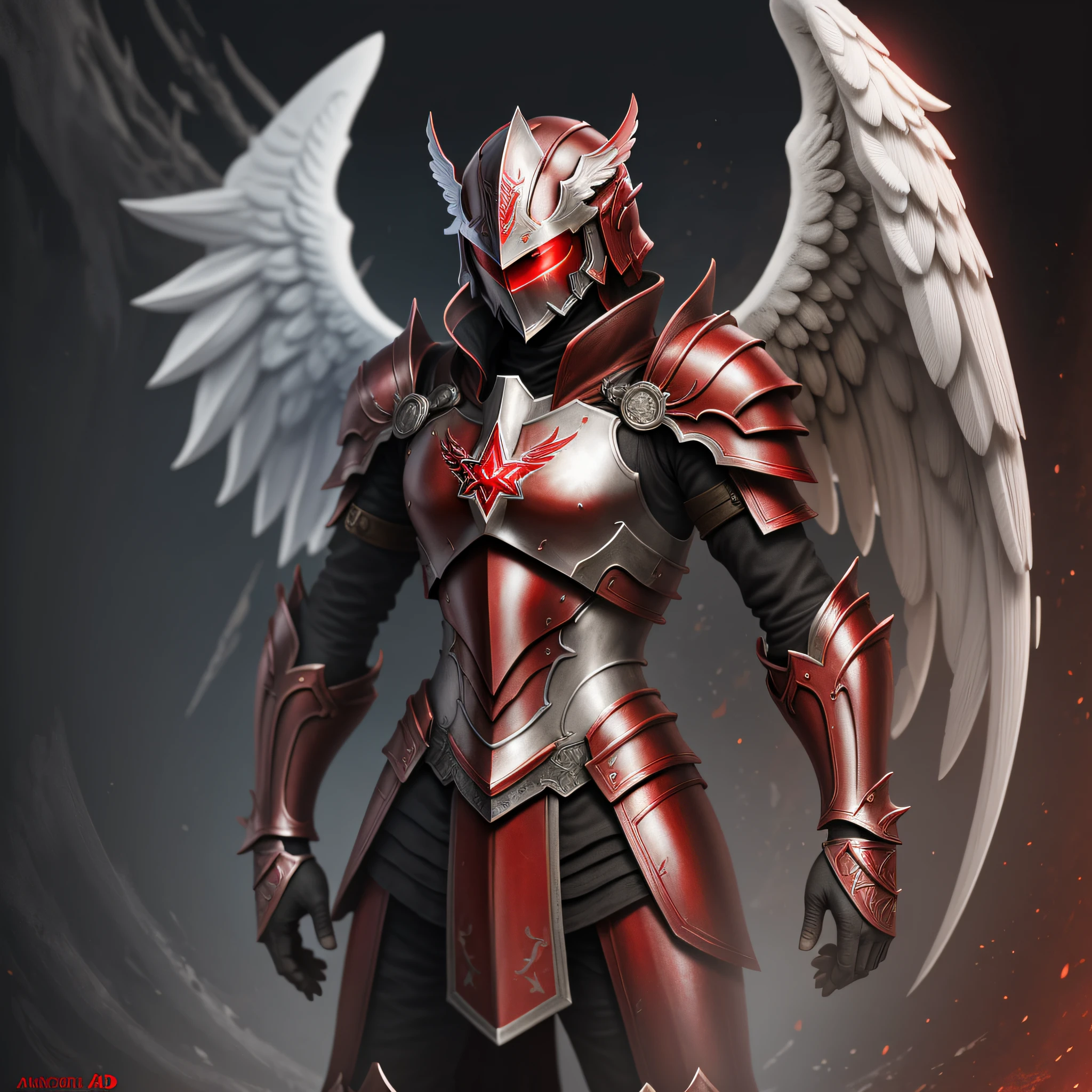 ANGEL TEMPLAR CAPUS RED ARMOR WINGS 3D REALISTIC --auto --s2