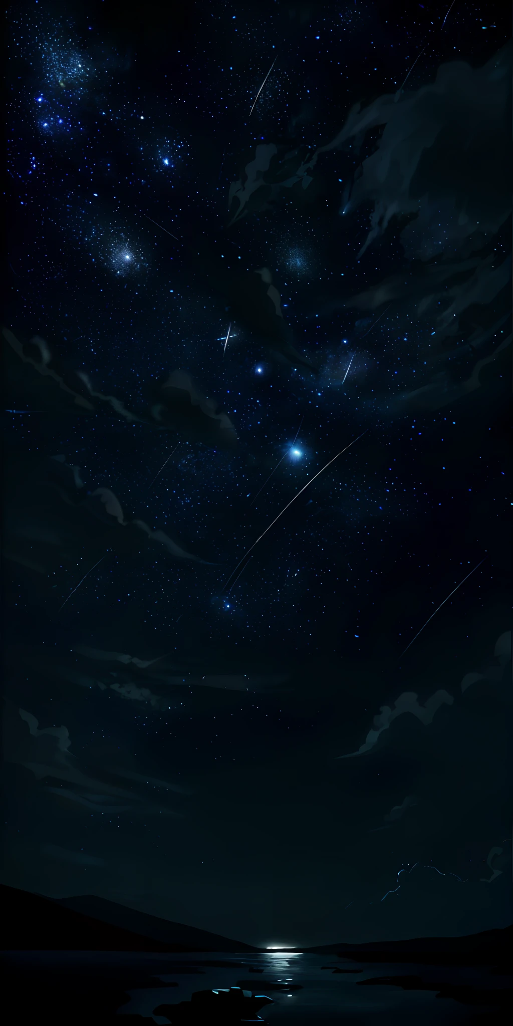 Dark sky with bright stars
