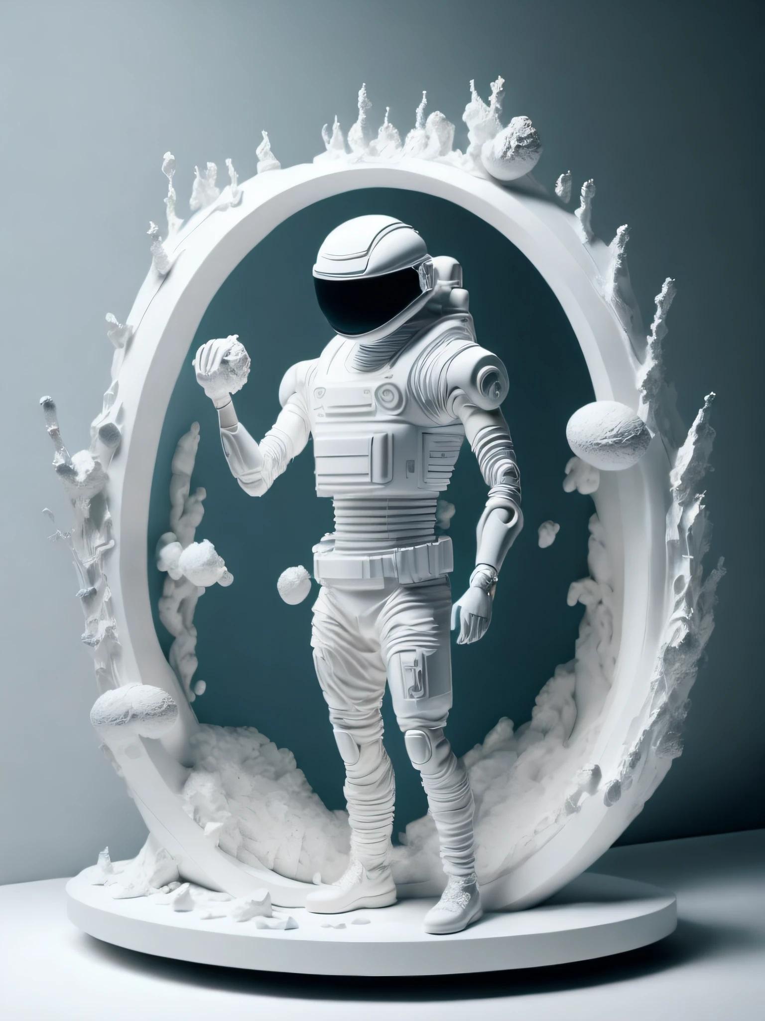 A saturn cyborg by daniel arsham