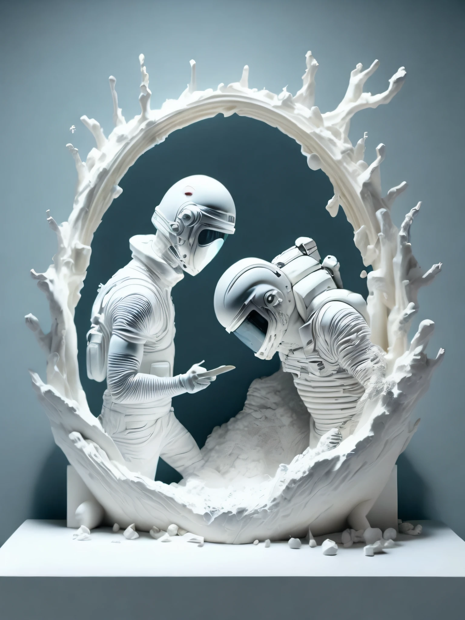 A saturn cyborg by daniel arsham