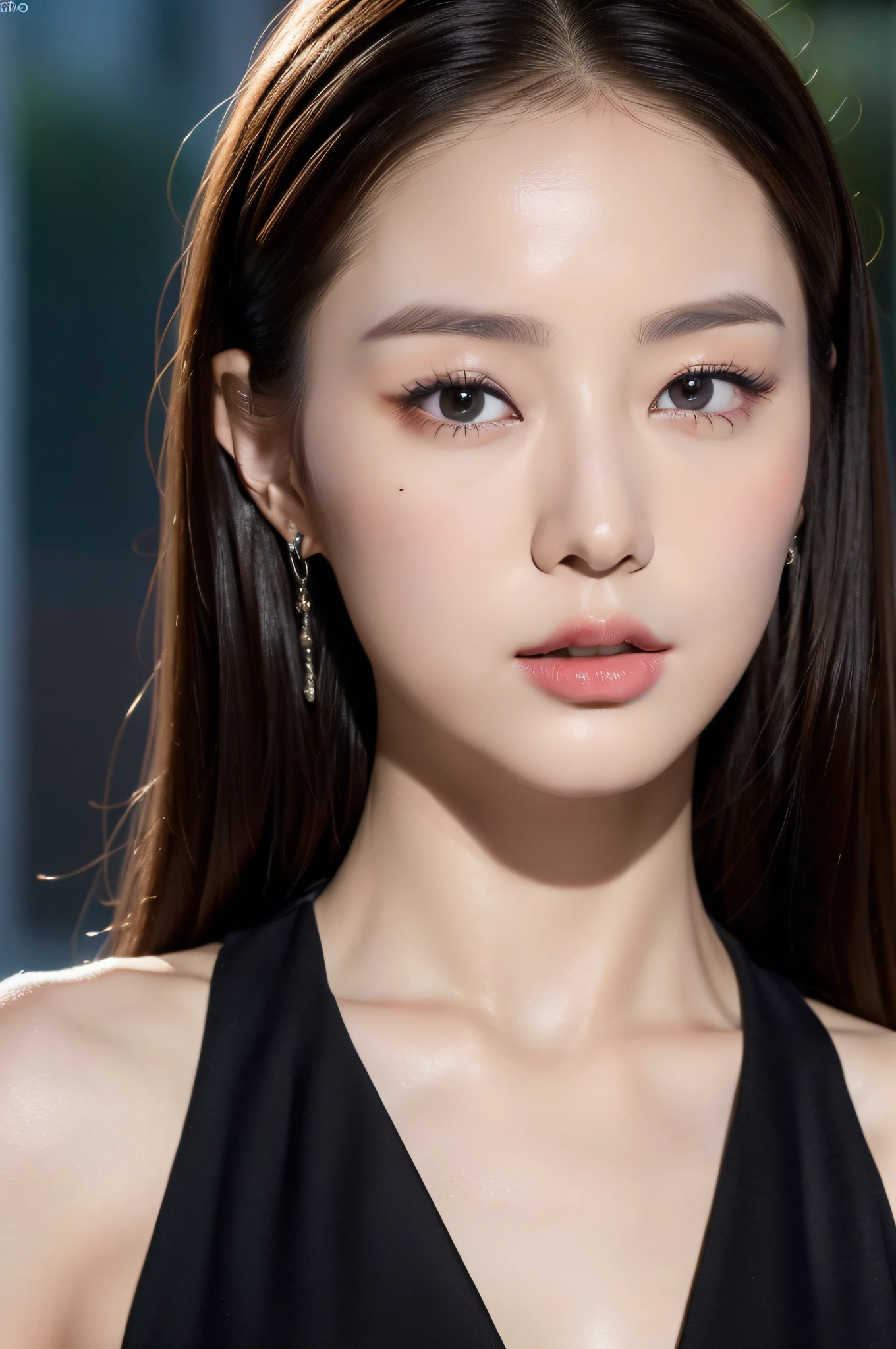 ((Top Quality, 8K, Masterpiece: 1.3)), Sharp Focus: 1.2, (Korean Cute Actress No.1: 1.3), (Beautiful woman with slender abs: 1.1), Realistic Photo, Realistic Photo, Black Hair, Realistic Pupil, Movie Lighting, Highly Detailed Eyes and Face, full body portrait