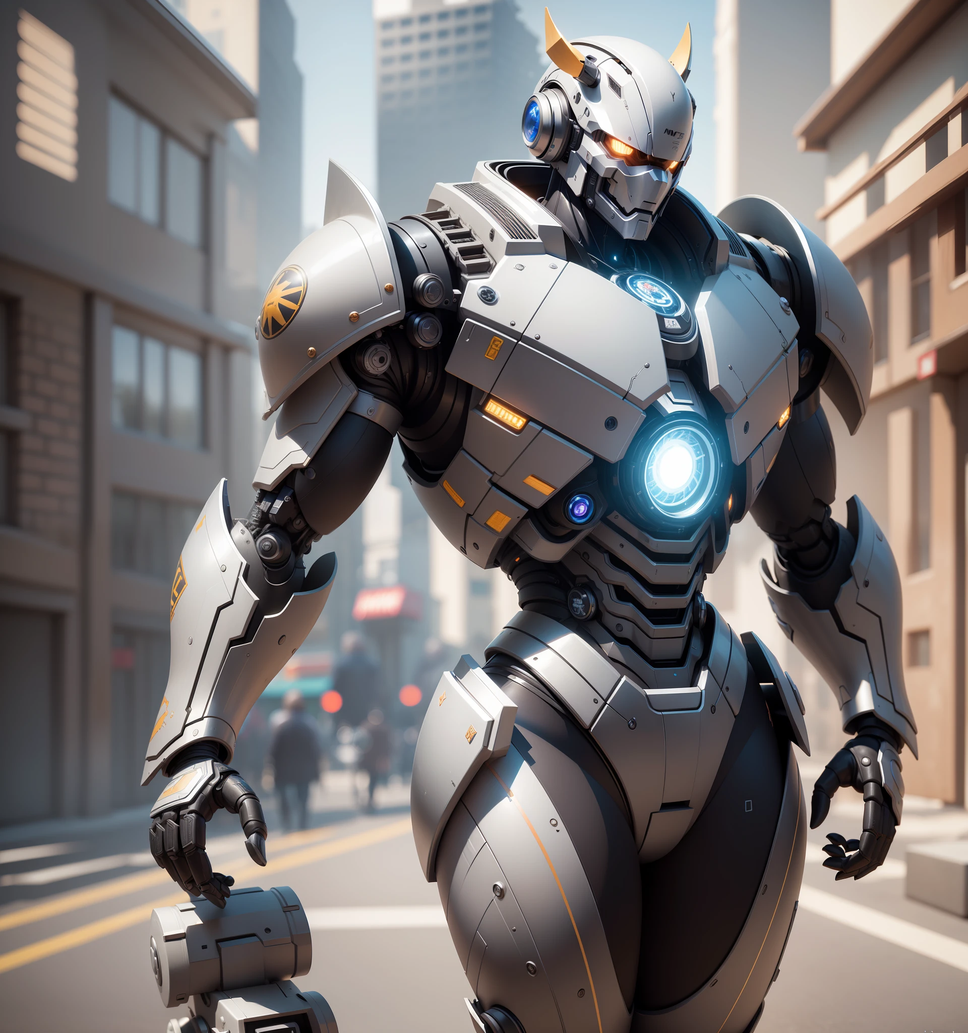 Masterpiece, best quality, (very detailed CG unified 8k wallpaper), (best quality), (best illustration), (best shadow), metal robot, UI icons, octane rendering, ray tracing, super detailed