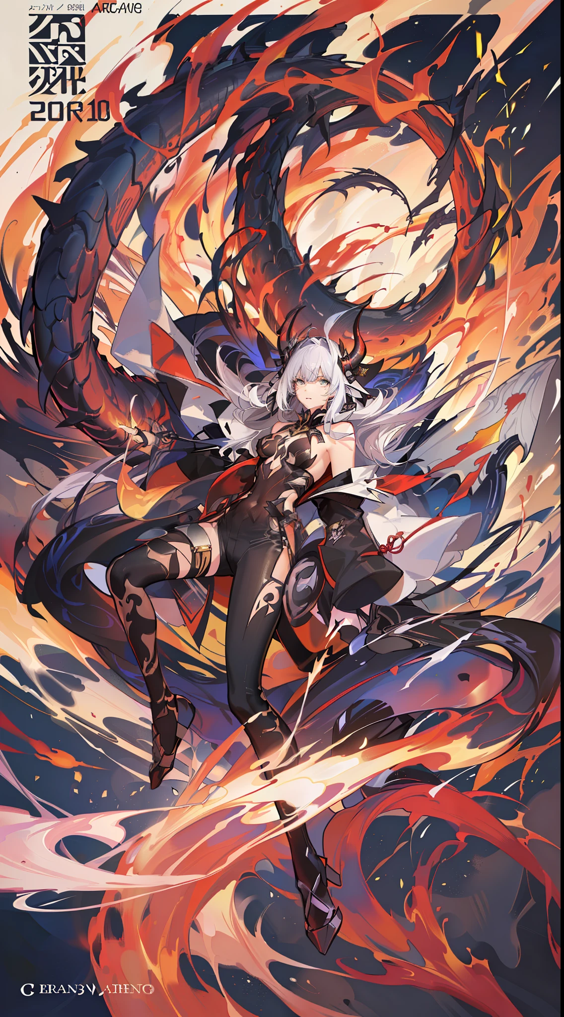 boys, excellent lighting, sidelighting, (), vhsKeeper, background, mixed-language_text, Japanese letters in graffit, style GUILTY GEAR -STRIVE perfect(flat color: 1.3), (magazine_cover: 1.4), (multicolored_background: 1.3), striped_background, card_background, :: comix style by joe madureira :: , perfect and detailed, ultra detailed shirt with abstract design, with Japanese letters print in graffit of the sides of the clothes, image of full body boys fighting next to you with powerful dragons versus tentacle-filled alien creature, with immersive effects, hover effect, tribal tattoo graffiti style background with vibrant colors "ultra HDR" detailed and with focus effect, (masterpiece: 1.2, best quality), (finely detailed beautiful eyes: 1.2), , ((Solo)), (Finely detailed eyes and detailed face:1.3), in various full-body attack poses, (beautiful background: 1.2),futuristic costume, super detailed circular metals Clinging to the arms and pants, fantastic paintings