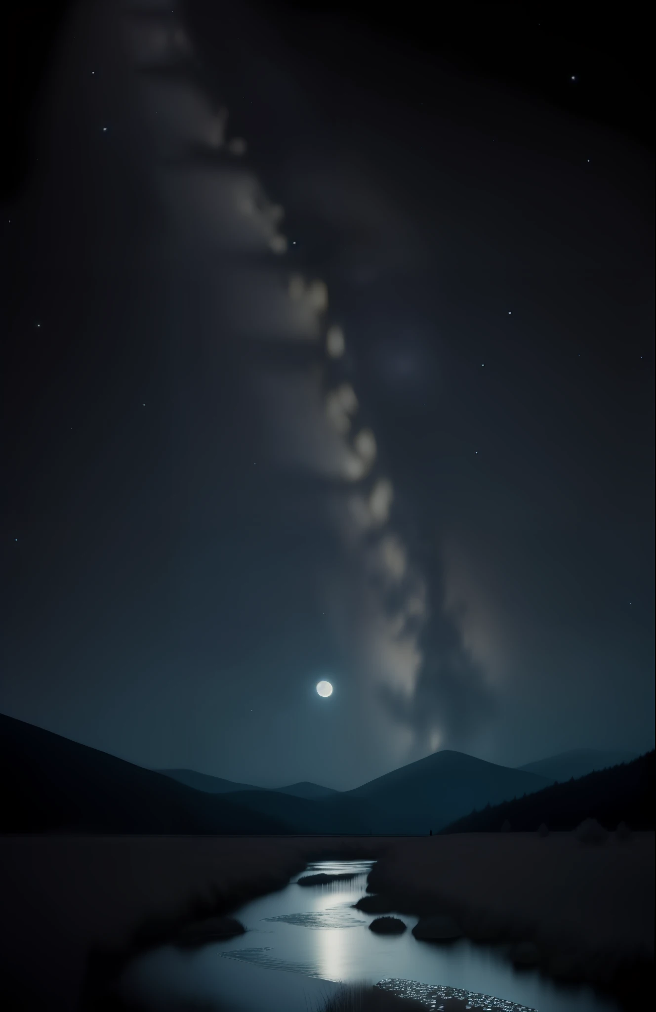 The scenery at night is so quiet, as if time has stood still here. The sky is sprinkled with countless stars, which twinkle on the black canopy, emitting a soft glow, as if to add a sense of mystery to the night. The moon hangs in the distance of the sky, and the clear moonlight shines between the mountains and waters, making everything seem so clear. The distant peaks seem to have fallen asleep, and only a few lights prove that there are still people moving here.

A stream flows slowly in the night, and its surface reflects the light of the starry sky, forming a brilliant Milky Way. Along both sides of the stream, a street lamp emits a soft glow, illuminating the pavement and also reflecting on the waves of the stream. These lights, together with the stream, illuminate the whole night and form a beautiful picture.

On this night, you can hear birdsong in the distance and you can hear the rustle of leaves in the night breeze. These sounds, together with this landscape view, make you feel so peaceful and peaceful. Standing in the middle of a night like this, you can't help but be immersed in this beautiful world.
