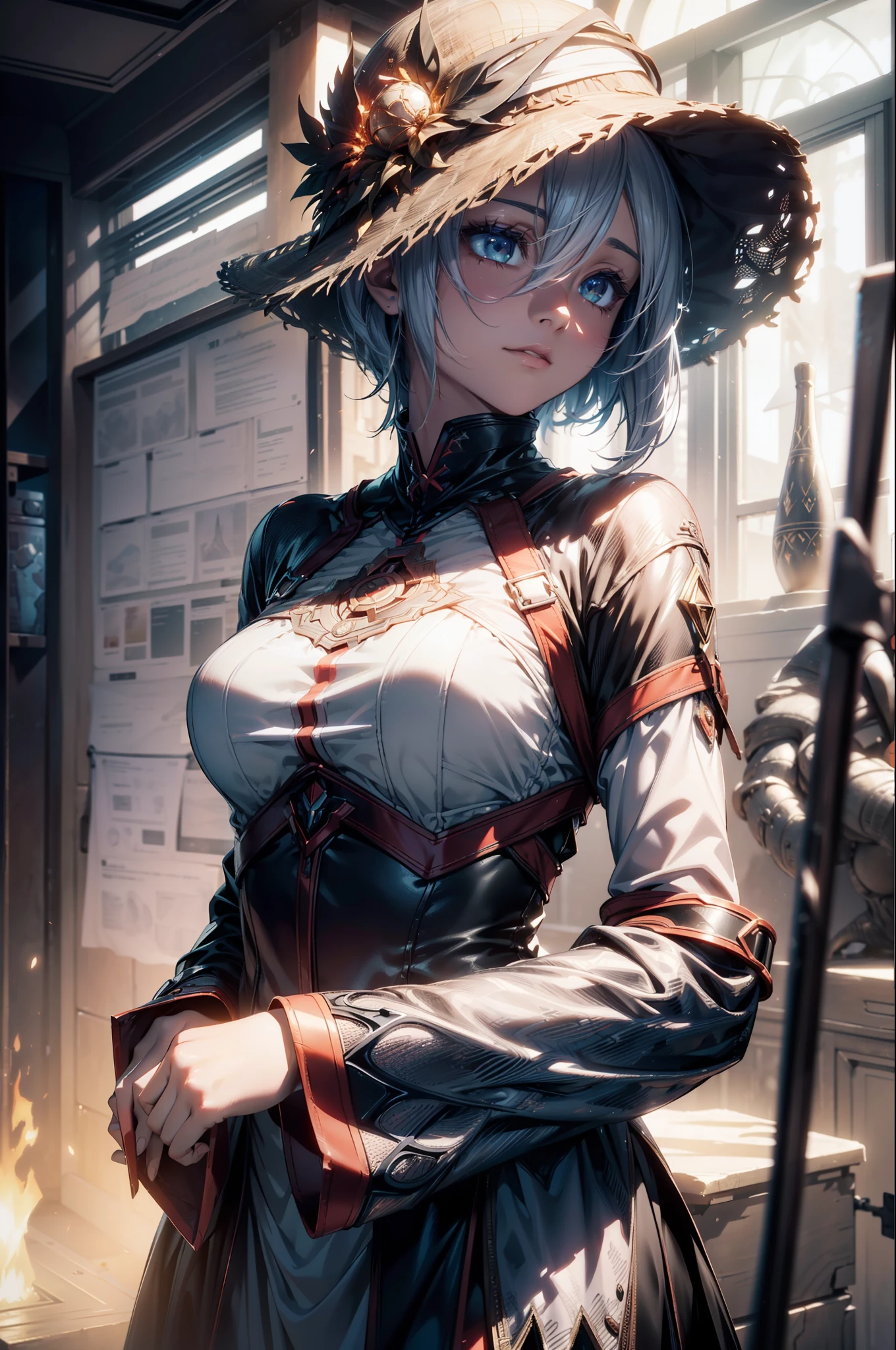 ((Best Quality)), ((Masterpiece), (Detail: 1.4), 3D, A Beautiful Primitive Image, Fire, HDR (High Dynamic Range), Ray Tracing, NVIDIA RTX, Super-Resolution, Unreal 5, Subsurface Scattering, PBR Textures, Post-processing, Anisotropic Filtering, Depth of Field, Maximum Clarity and Clarity, Multi-layer Textures, Albedo and Highlight Maps, Surface Shading, Accurate simulation of light-material interactions, perfect proportions, Octane Render, two-color light, large aperture, low ISO, white balance, rule of thirds, 8K RAW