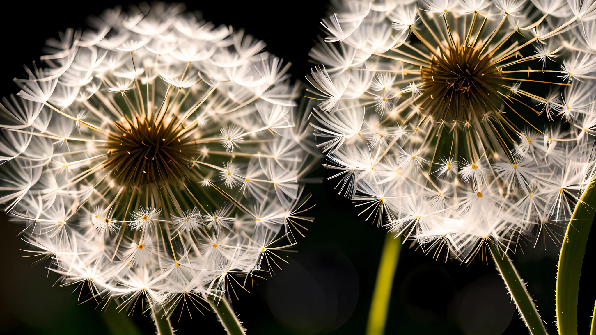 Dandelion, light and shadow, clear, 8K, high resolution