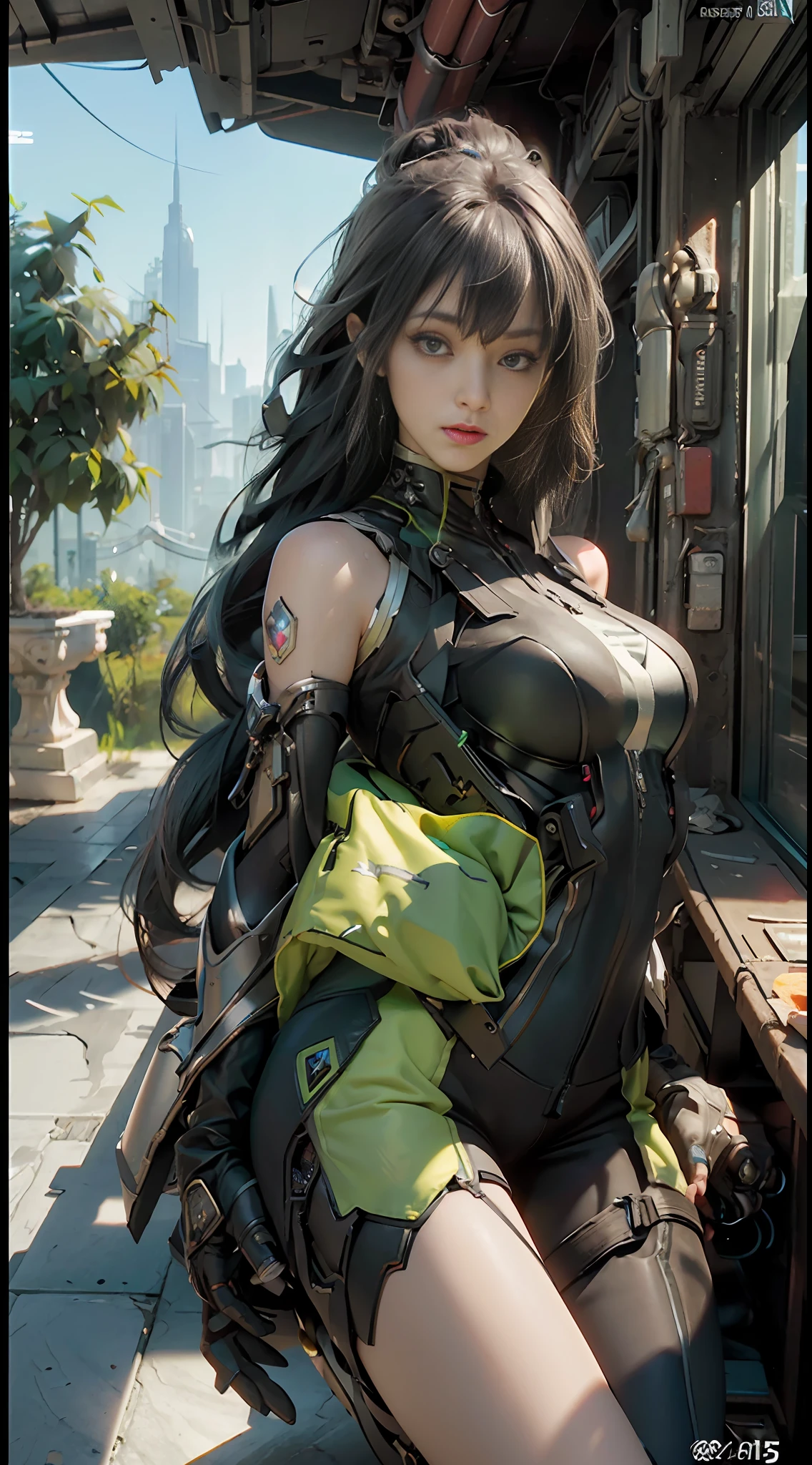 ((Best quality)), ((masterpiece)), (detailed:1.4), 3D, an image of a beautiful cyberpunk female,HDR (High Dynamic Range),Ray Tracing,NVIDIA RTX,Super-Resolution,Unreal 5,Subsurface scattering,PBR Texturing,Post-processing,Anisotropic Filtering,Depth-of-field,Maximum clarity and sharpness,Multi-layered textures,Albedo and Specular maps,Surface shading,Accurate simulation of light-material interaction,Perfect proportions,Octane Render,Two-tone lighting,Wide aperture,Low ISO,White balance,Rule of thirds,8K RAW,