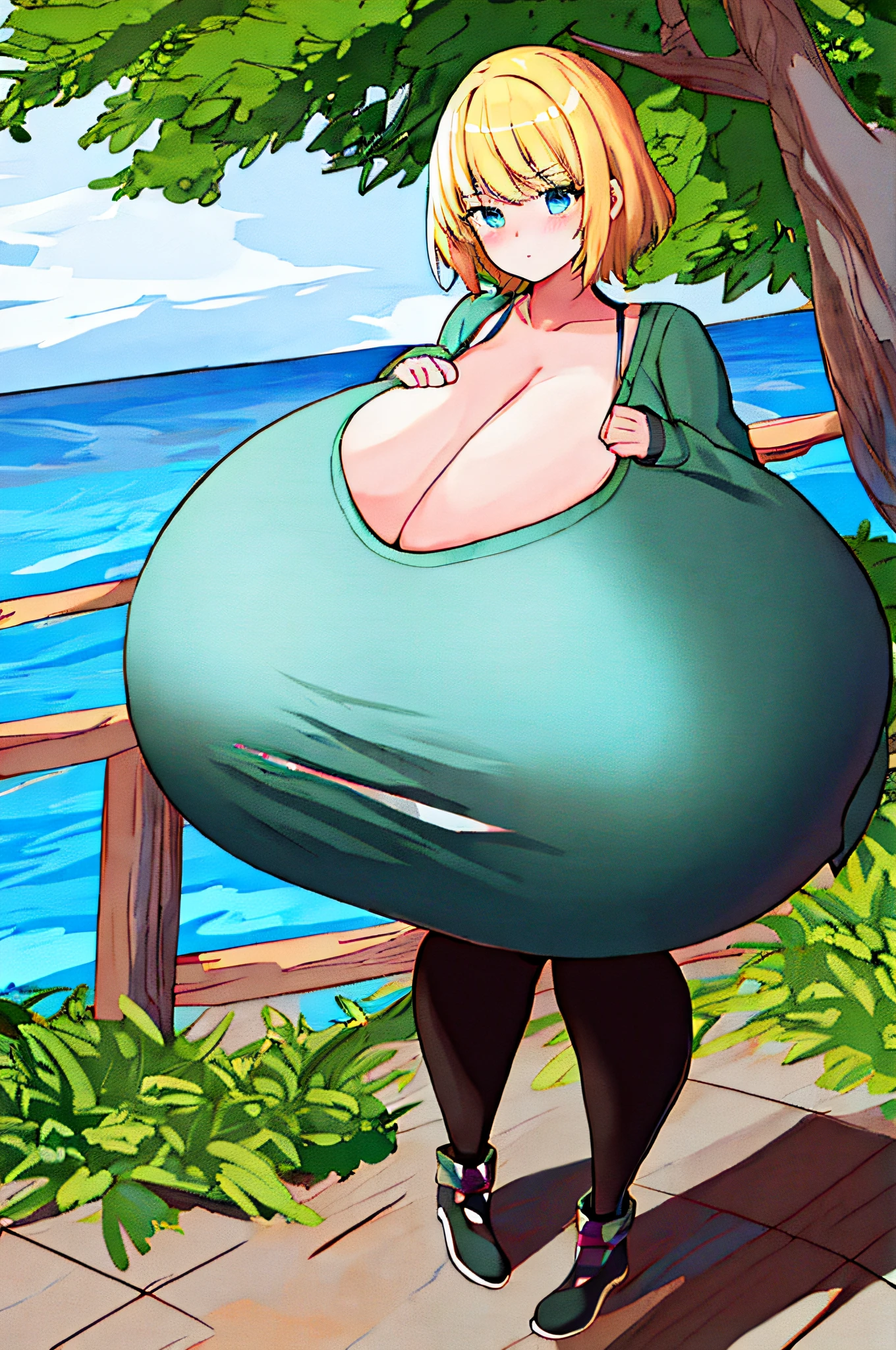 (best quality), (sharp focus:1.11), (full body shot:1.25), (wide angle), (scenery), (beautiful:1.21) (short:1.21) (petite:1.11), a pure innocent (curvy:1.1) (busty:1.31) Milena Velba wearing white cable knit sweater and leggings (huge breasts:1.22) (heavy breasts:1.4), (bursting breasts:1.2), (r/bustypetite:1.3), (skinny:0.9) topheavy, bright sunny day early springtime small town college, (amazing disappointed disgusted:1.16) face, (blonde hair:1.1), (wide hips:1.11), (amazing hands fingers thumbs:1.16)