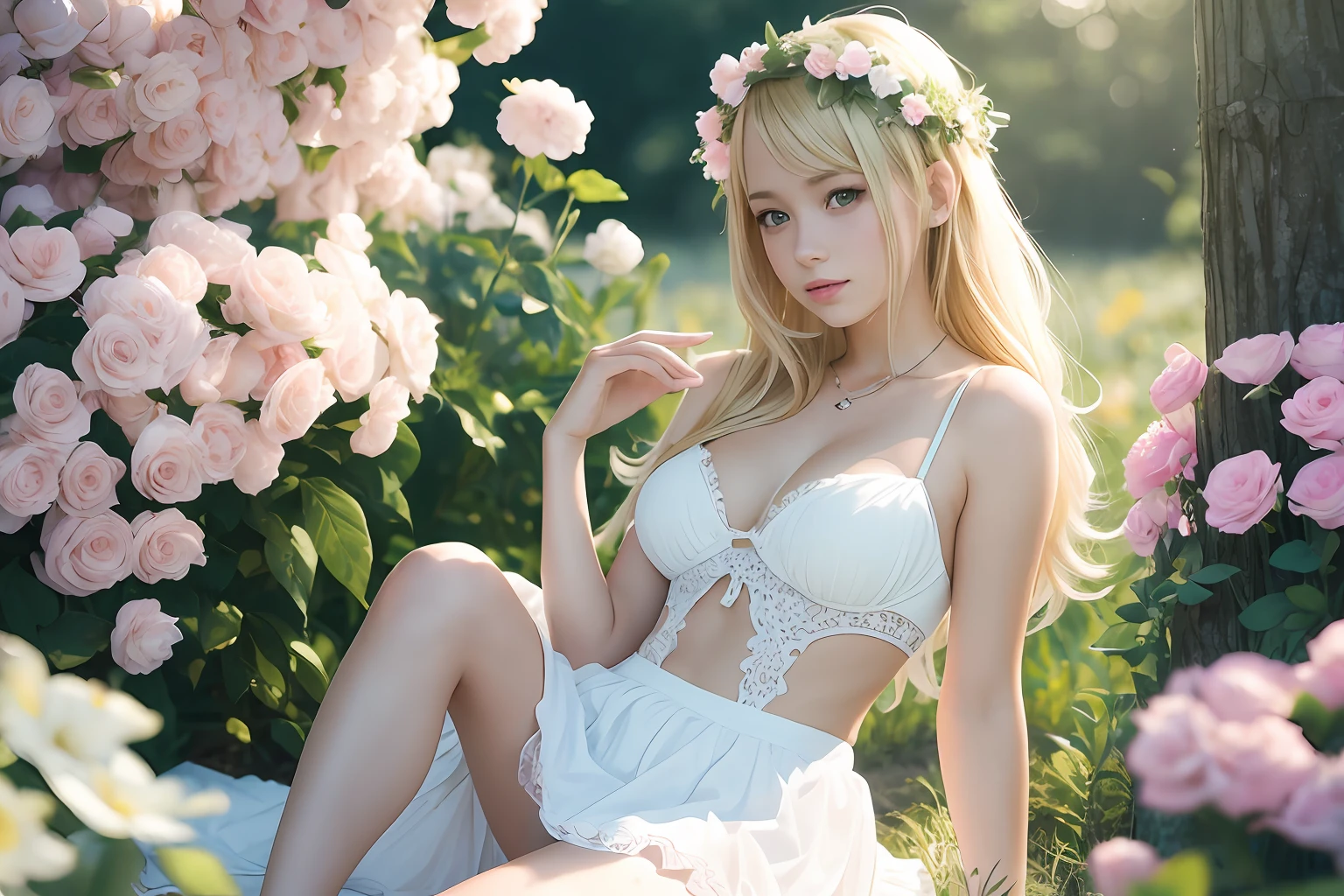 SeaArt Bot Txt2Img 2023/06/13 23:56:16
fantasy of party girl, 1girl, sexnymph, ooking at viewer, Best quality, masterpiece, ultra high res, (photorealistic:1.4), raw photo, fuji, cannon, nikon, warm_light, 1girl, ,Flower field, glowing skin, summer, blonde hair, immodest miniskirt, white dress, white skirt, floral background, perfect face, injection lips, pale skin, solo, shiny skin, --auto --s2
