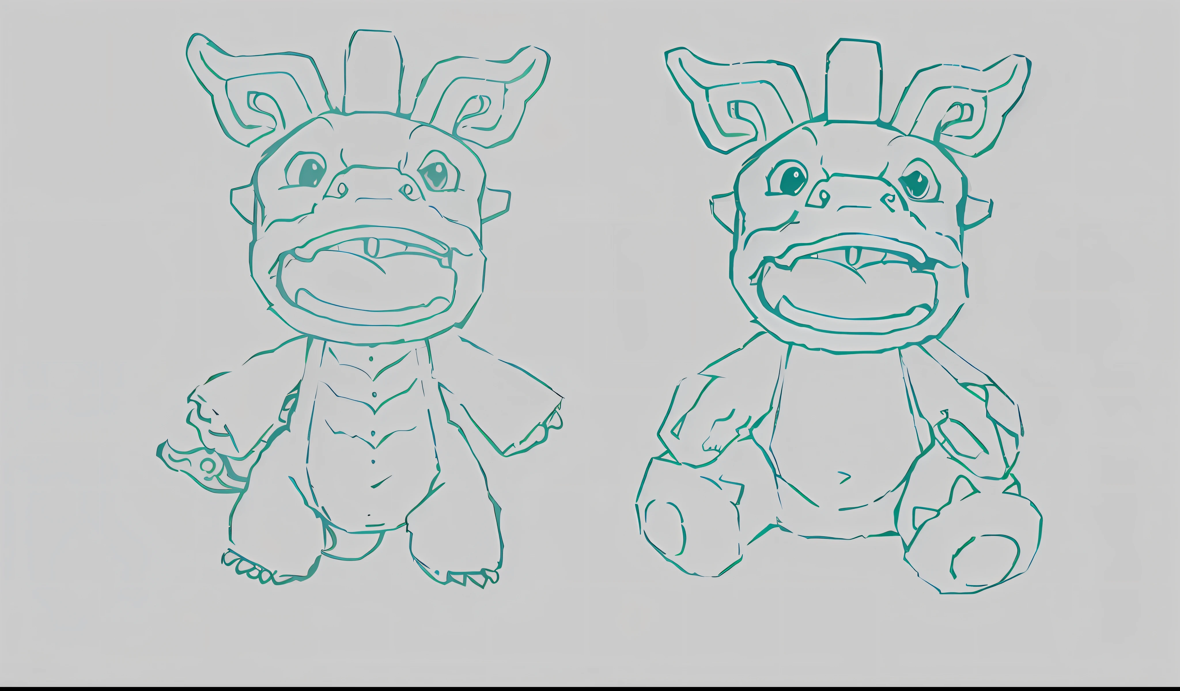 Chinese Dragon, Toy Design, Q Version, Cute, Open Mouth, Traditional Chinese Pattern,