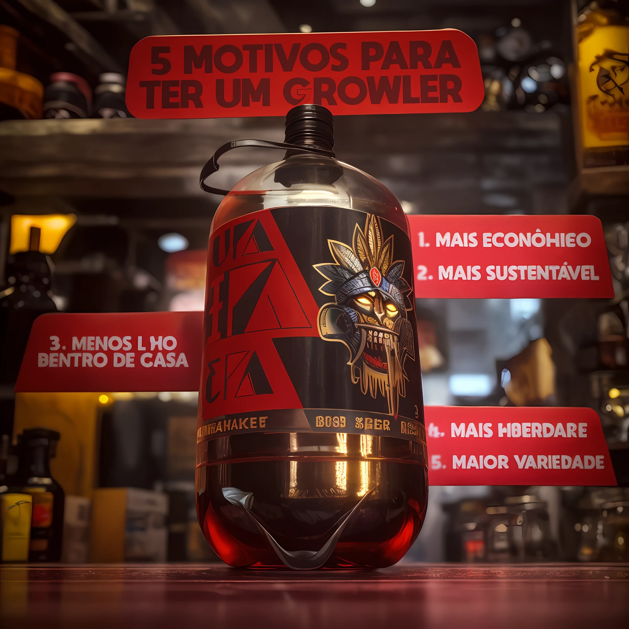 there is a bottle of liquid sitting on a counter with a sign above it, kitava, 6 pack, kitava insatiable hunger, motu, mohawk, braavos, hosada, description, mowhawk, promo, ad image, by Nándor Katona, piltover,  a, smoth, rocha