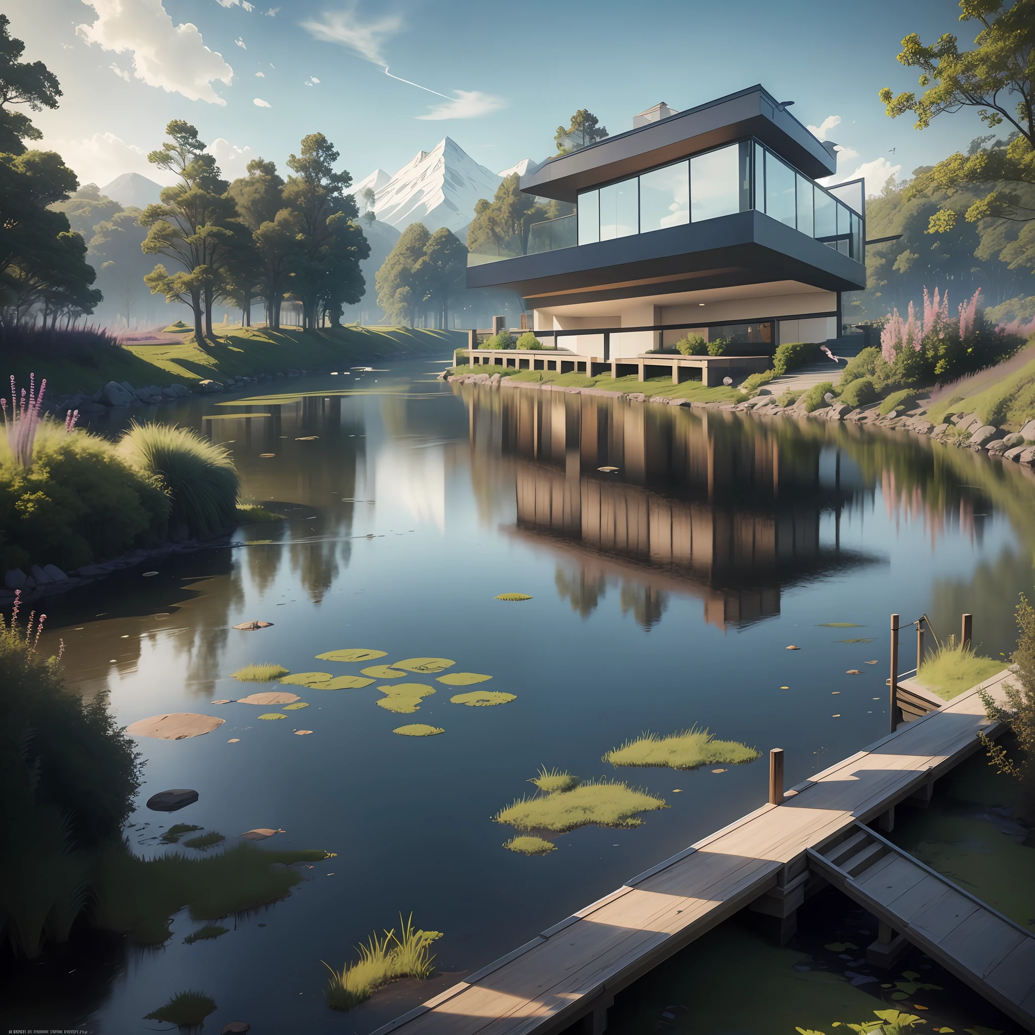 A one-story gallery in modern style