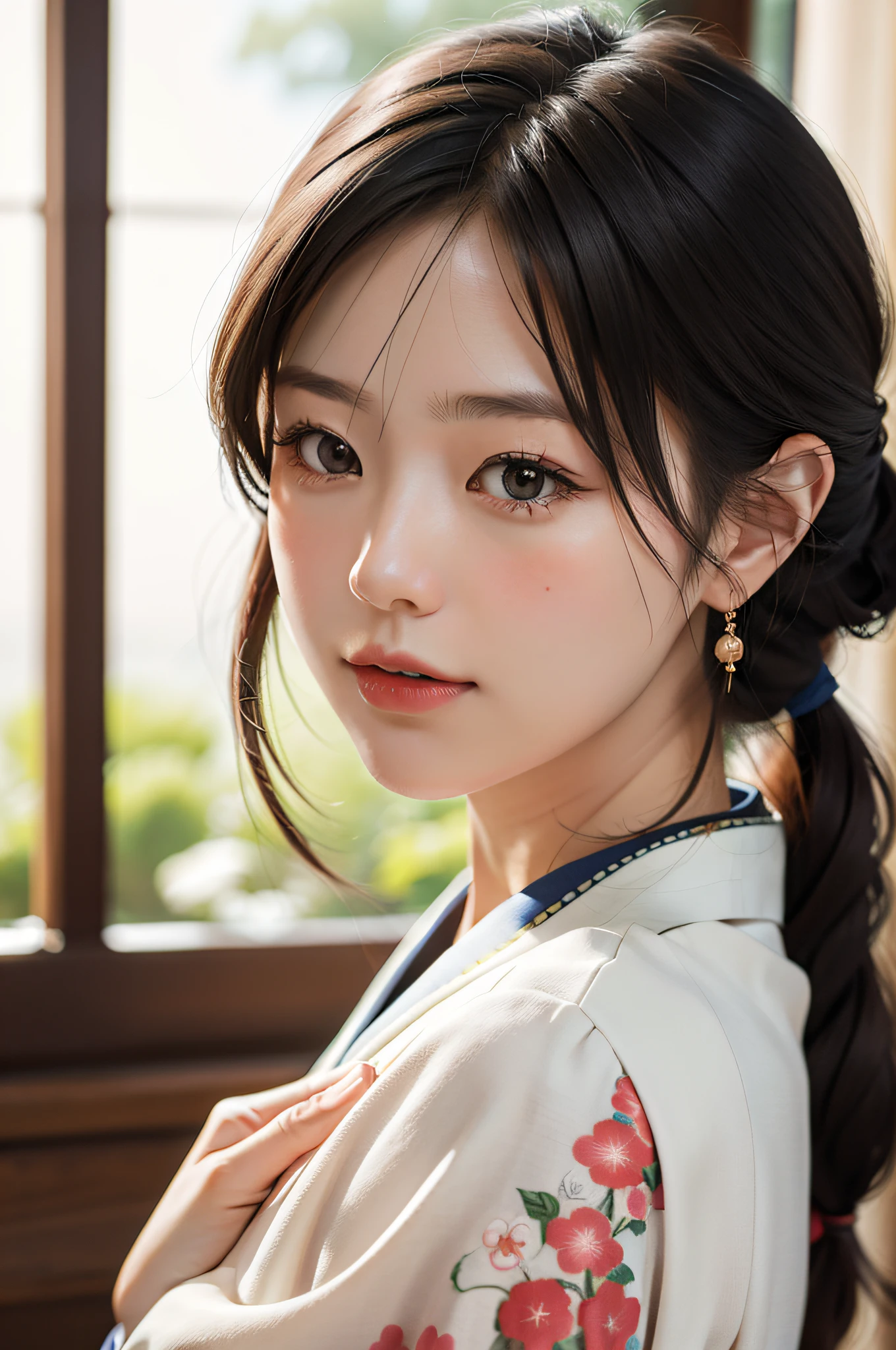 woman,japanese,realistic details, high resolution,bokeh,outstanding details