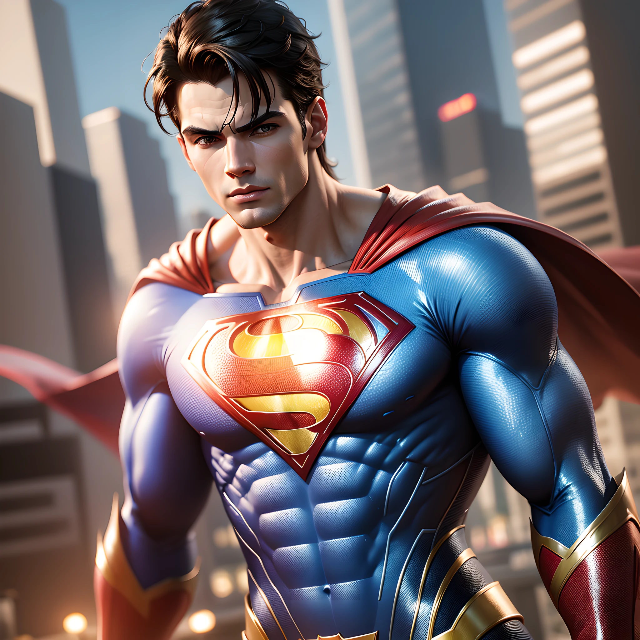 Super Man, Futuristic, Realistic, 3D, Perfect Photo --auto --s2