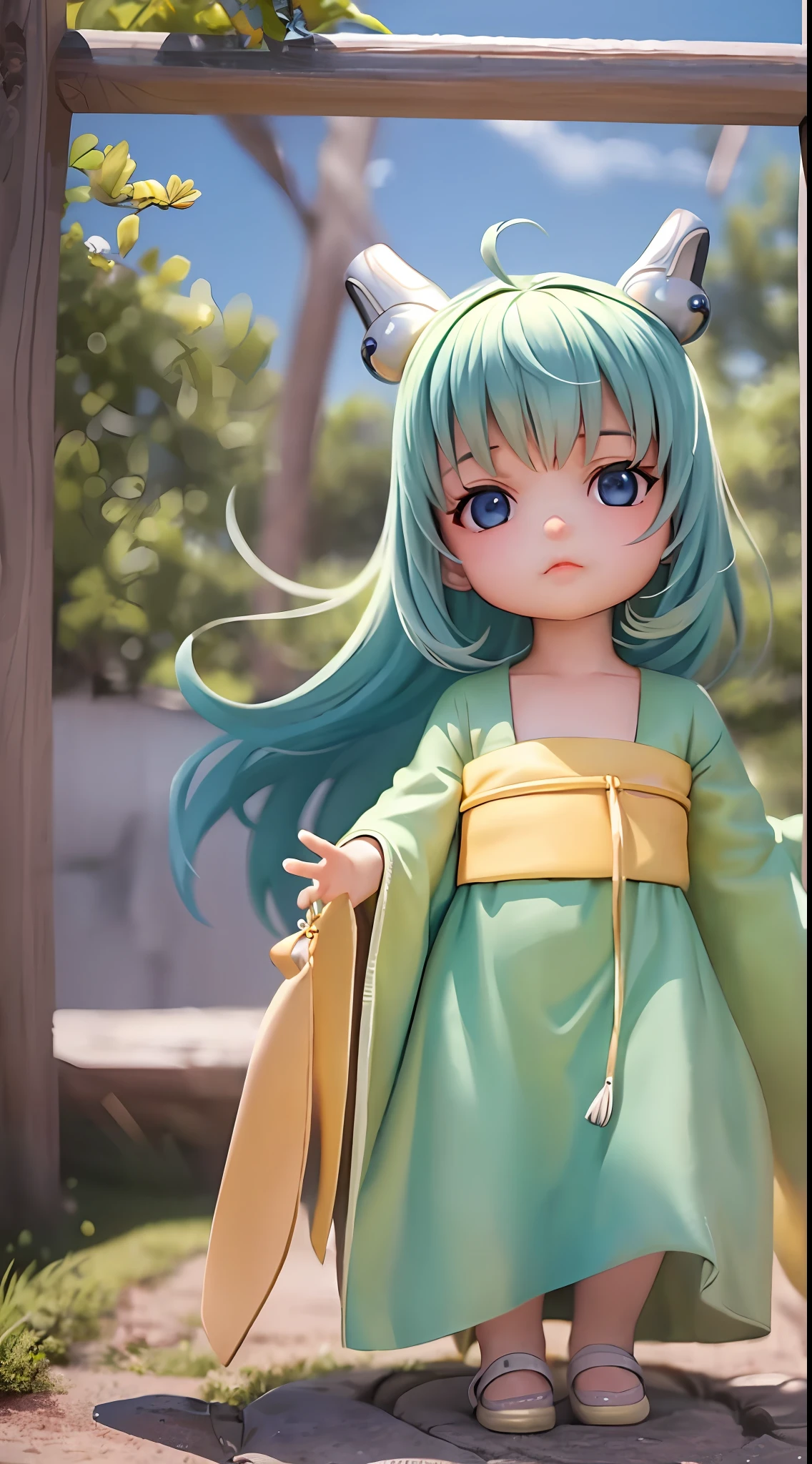 (Masterpiece), Best Picture Quality, 1girl, Q Edition Painting, Cute Fat Face, Delicate Little Feet.