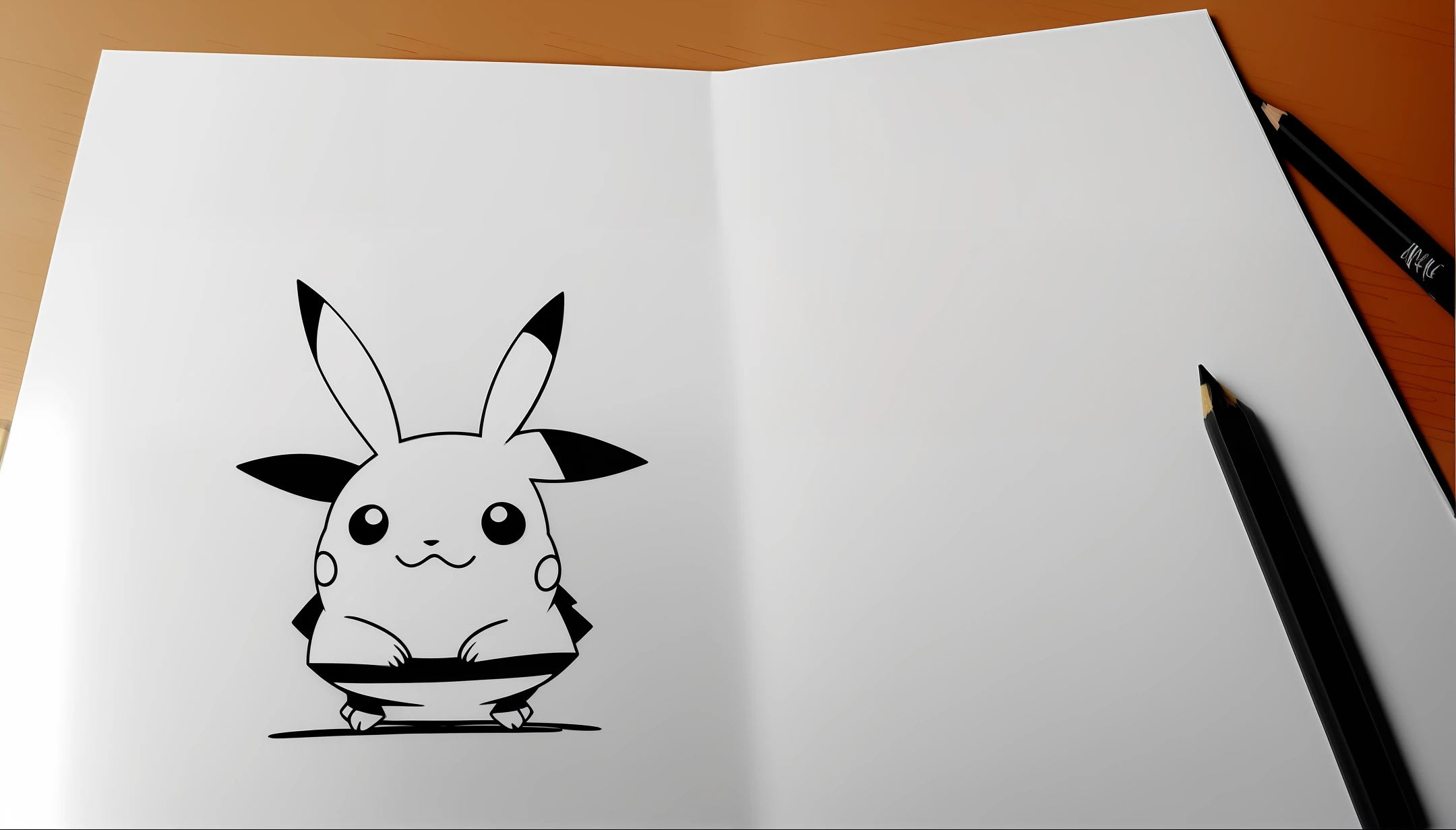 Pikachu, handwriting, pencil