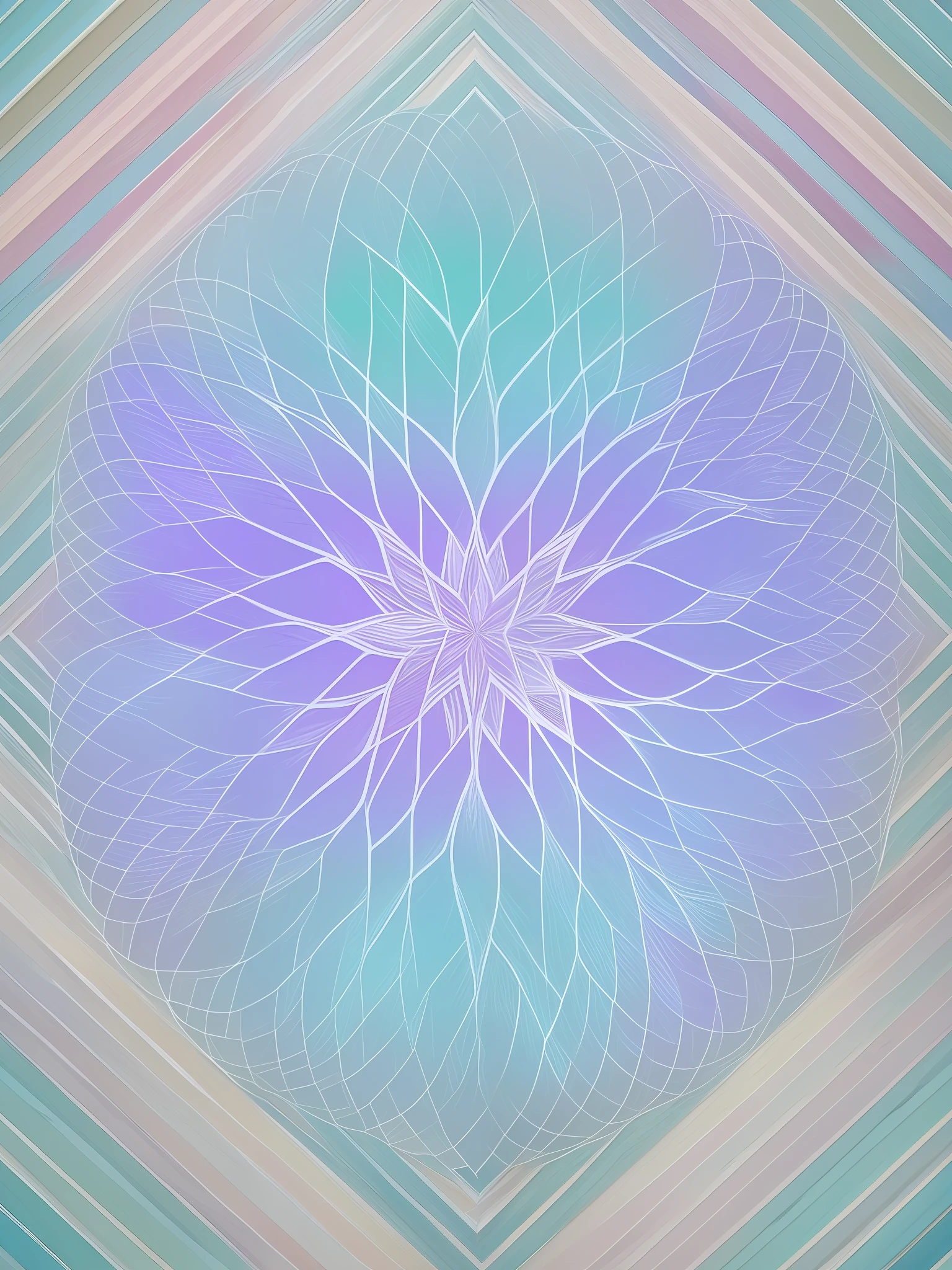 Geometric, mandala, pastel colors, angel wings