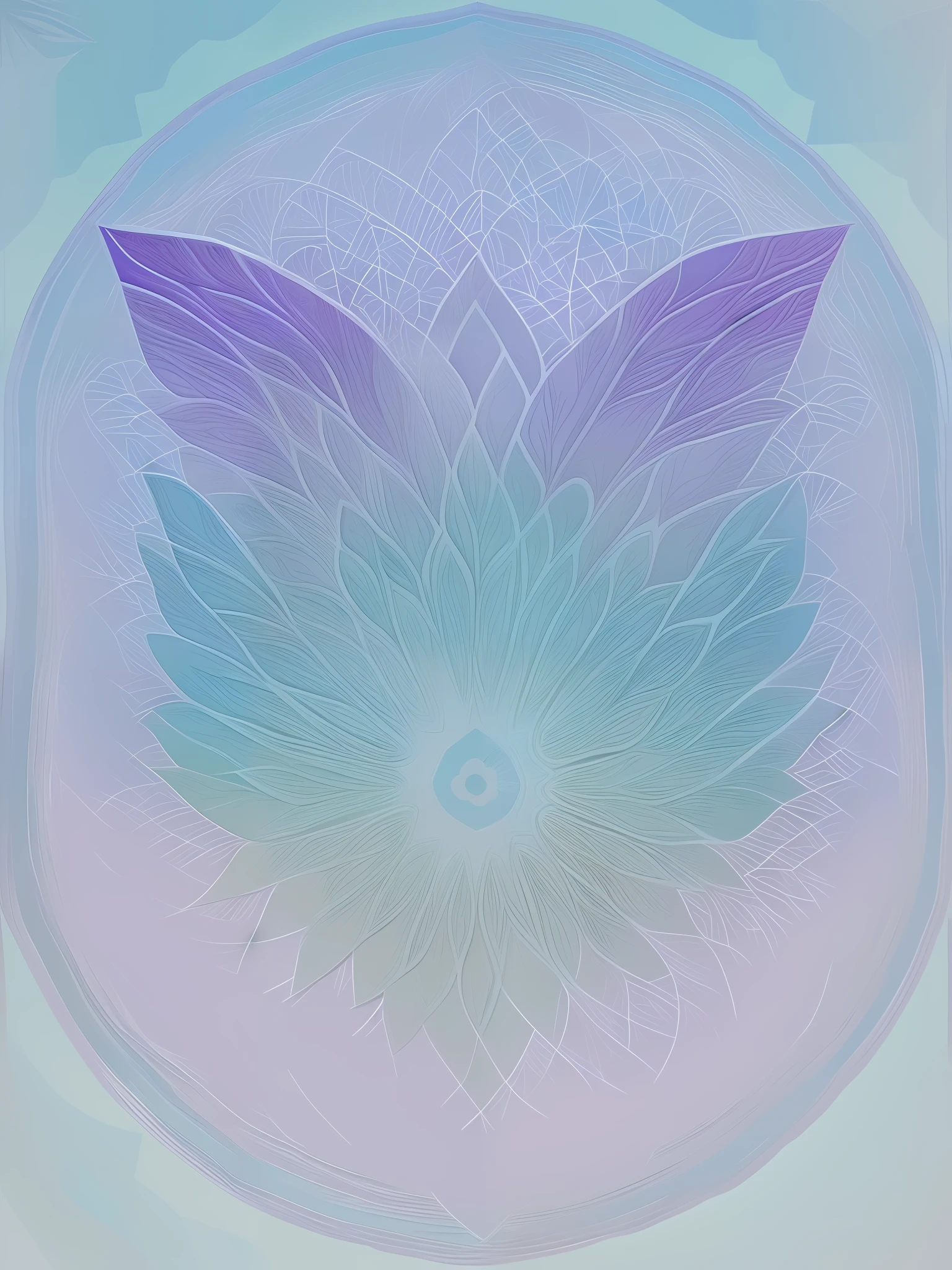 Geometric, mandala, pastel colors, angel wings