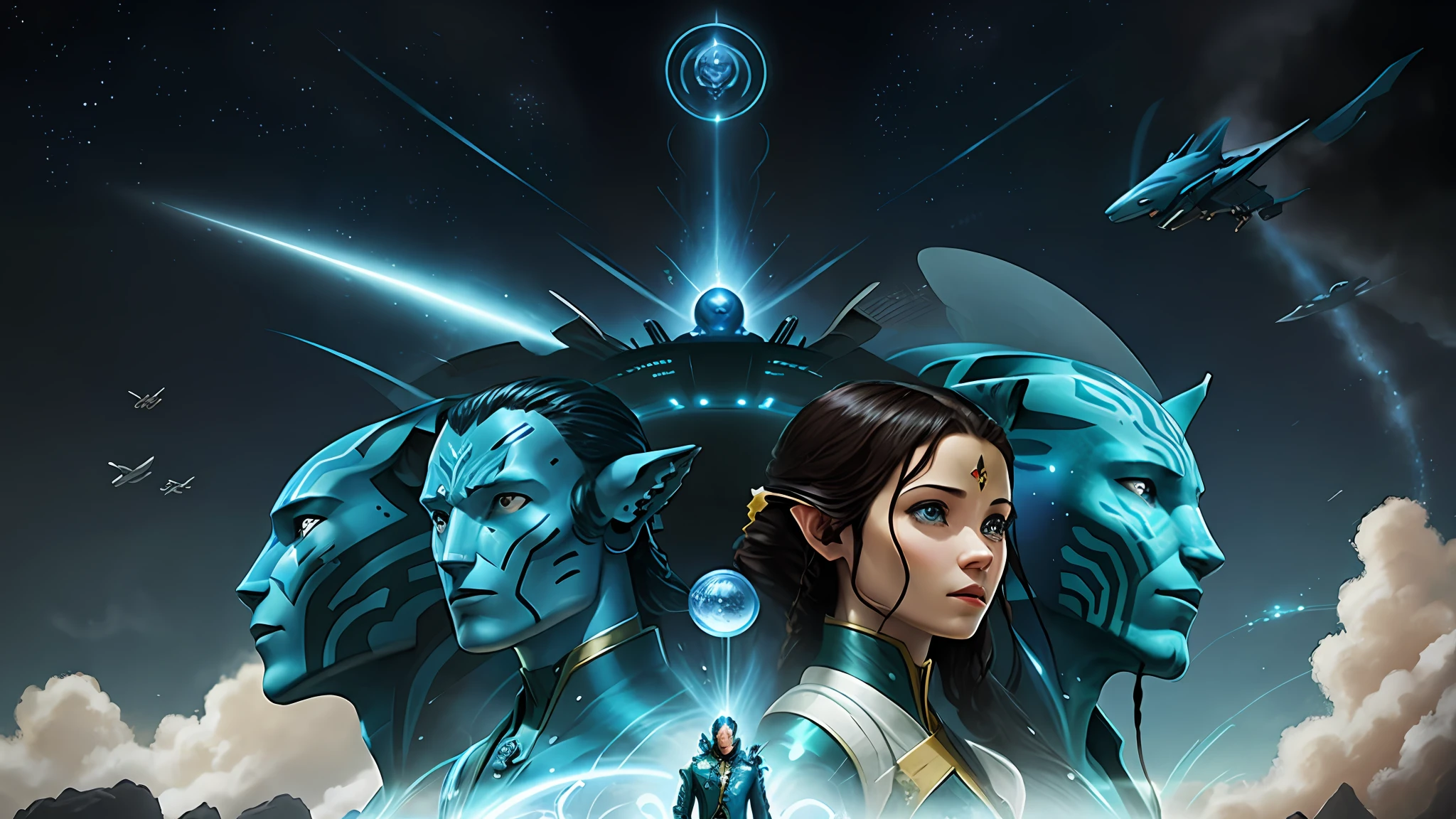 Robot, movie poster for the avatar, style of disney
