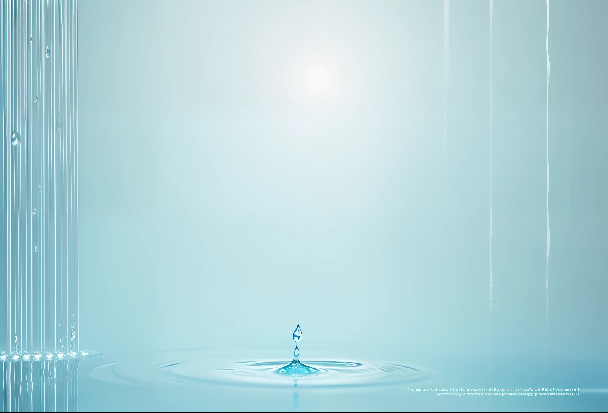 there is a water drop in the middle of a pool, water in background, water background, liquid simulation background, water, wallpaper anime blue water, water particle in front, volumetric water, volumetric light water, simulation of water splashes, wallpaper - 1 0 2 4, tansparent water, realistic water sharp focus, water art photoshop, water water