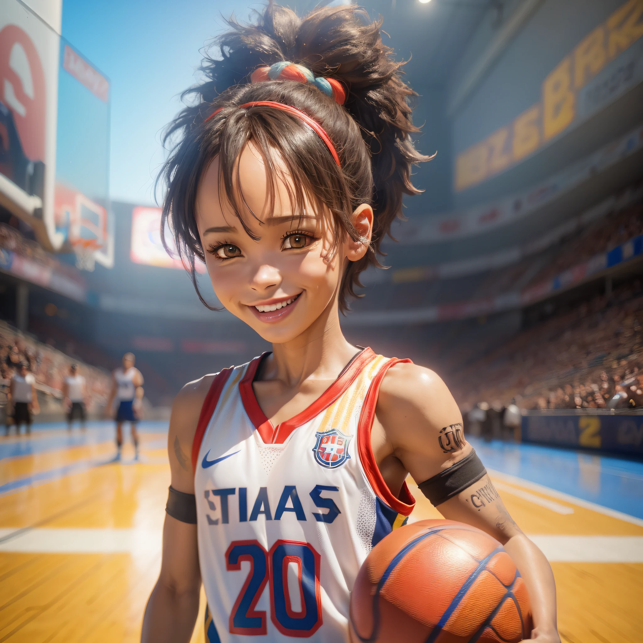 cbzbb, neymar, character, cute, small, beautiful, deviant art, trending artstation, digital art, detailed, cute, realistic, humanoid, character, tiny, sho cinematic, cinematic lights, neymar, looks happy, basketball court --auto --s2